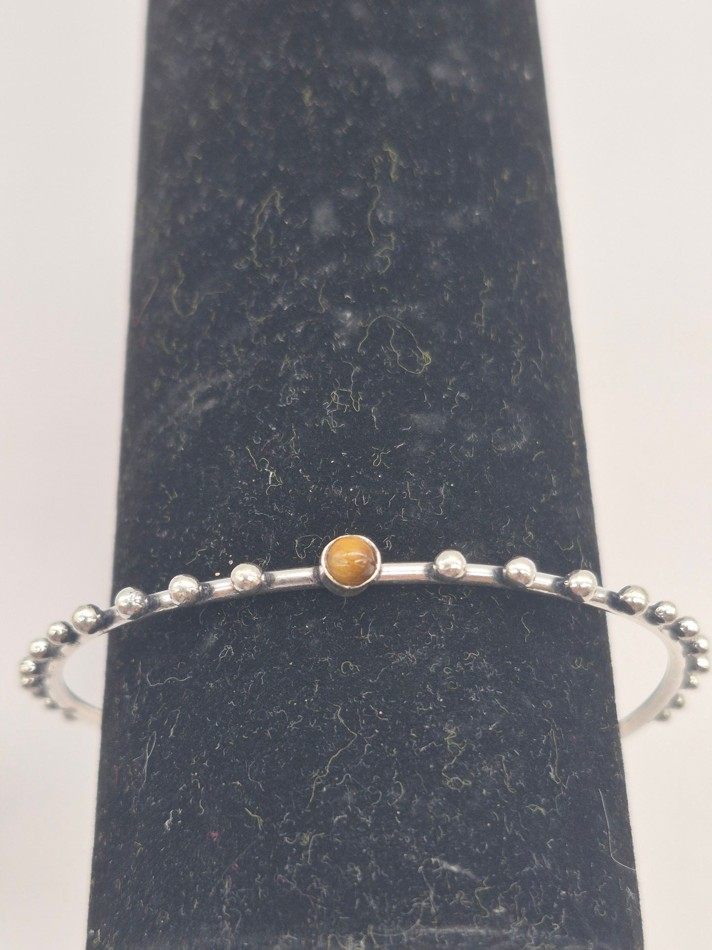 Tiger's Eye Crystal Silver Plated Bracelet