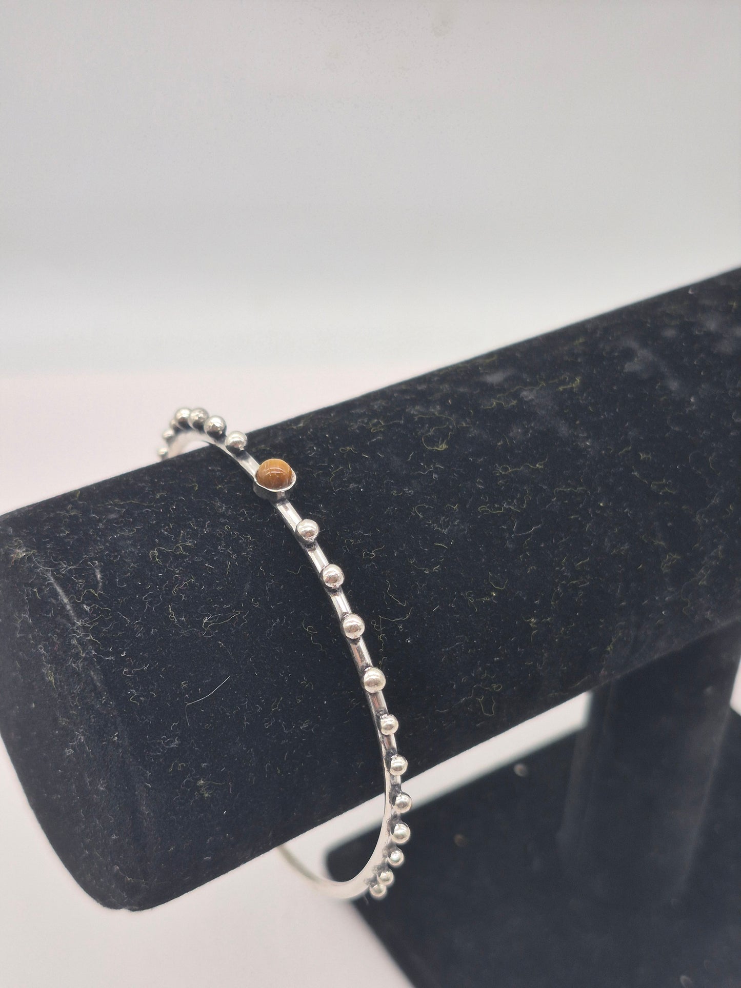 Tiger's Eye Crystal Silver Plated Bracelet