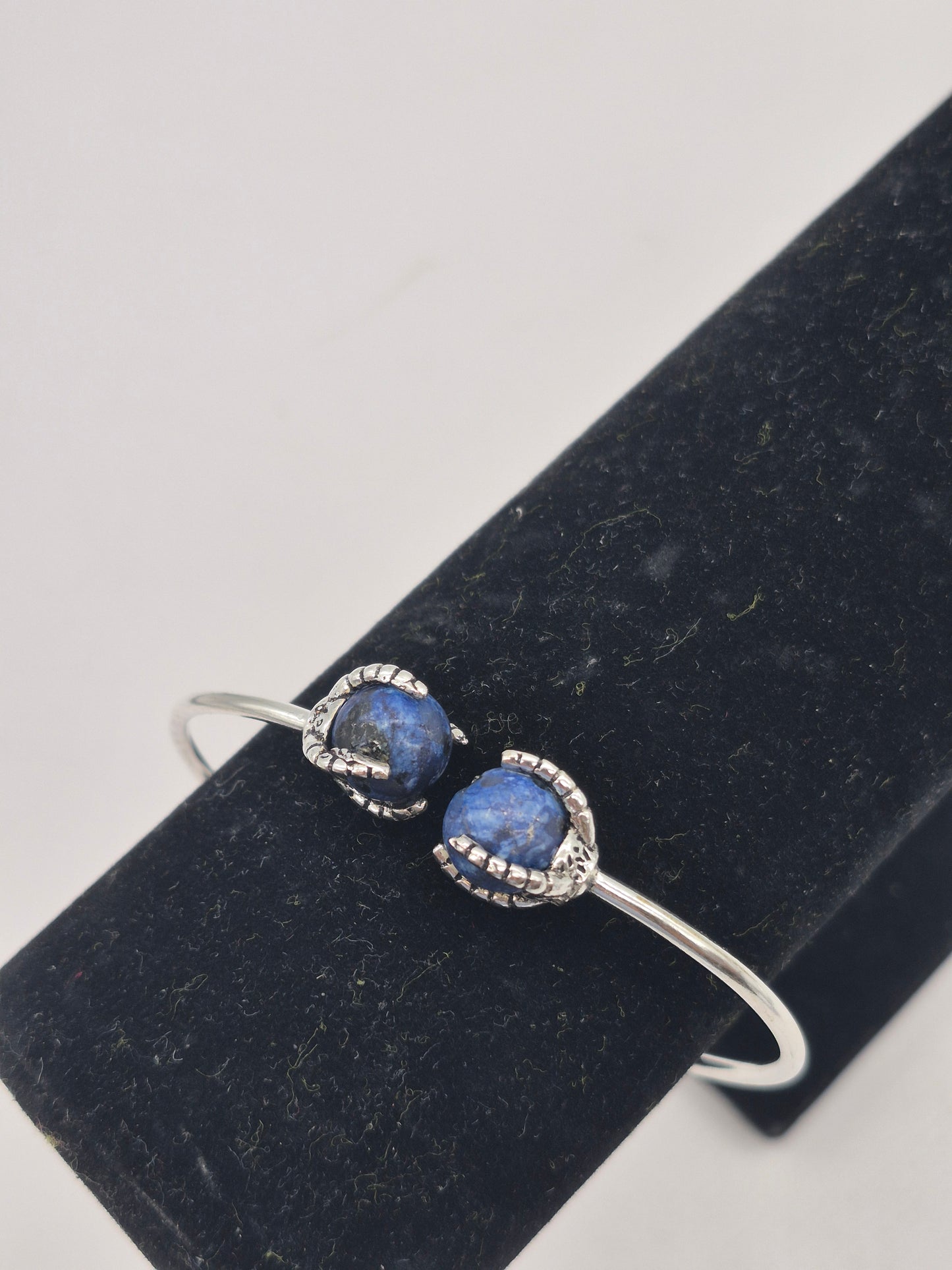 Lapis Lazuli Silver Plated Adjustable Bracelet