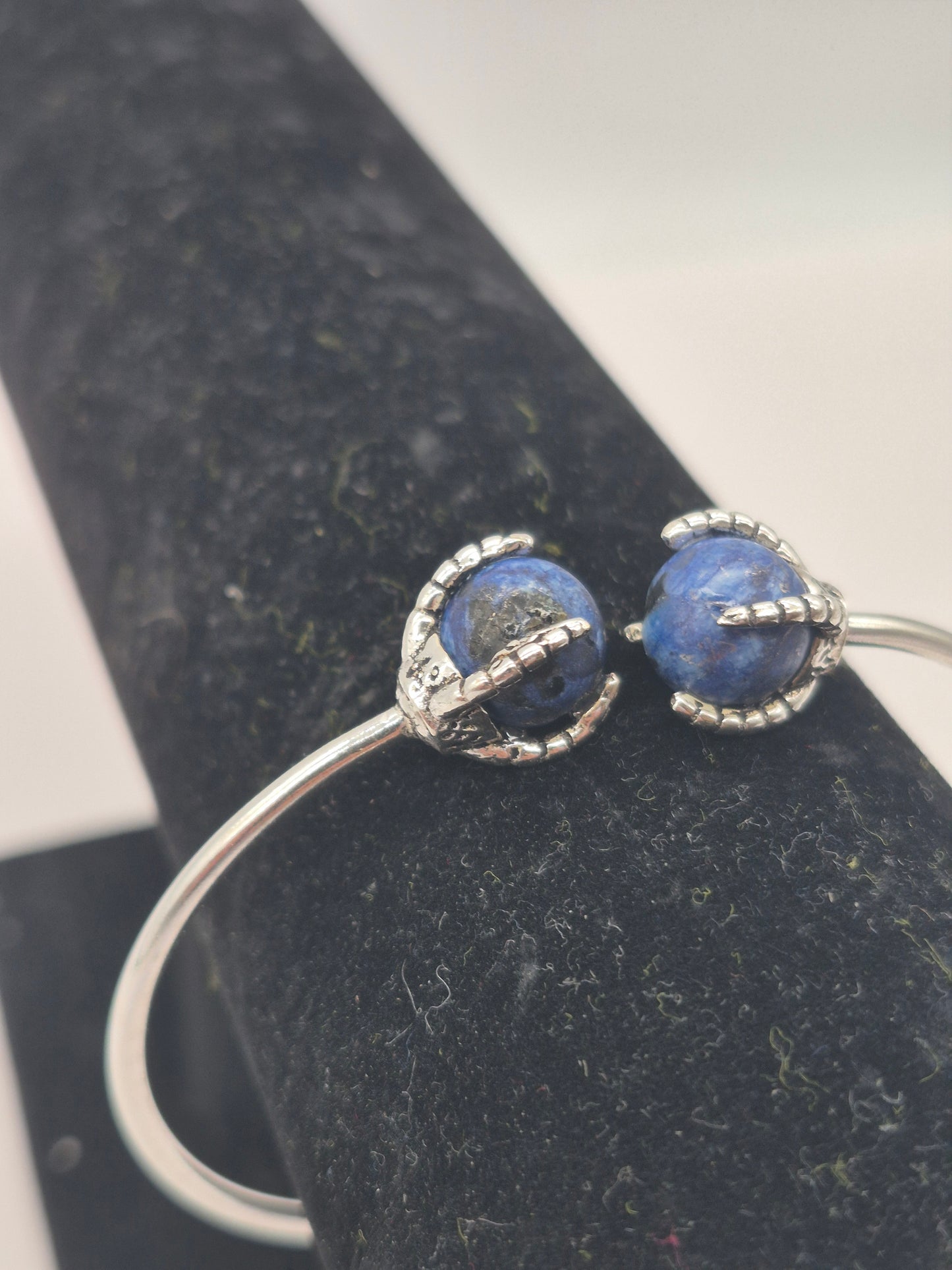 Lapis Lazuli Silver Plated Adjustable Bracelet