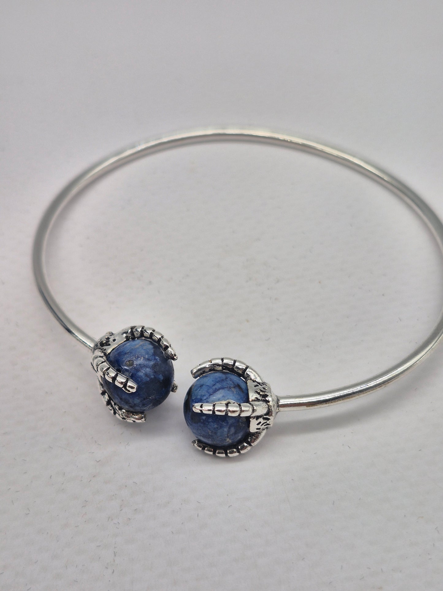 Lapis Lazuli Silver Plated Adjustable Bracelet