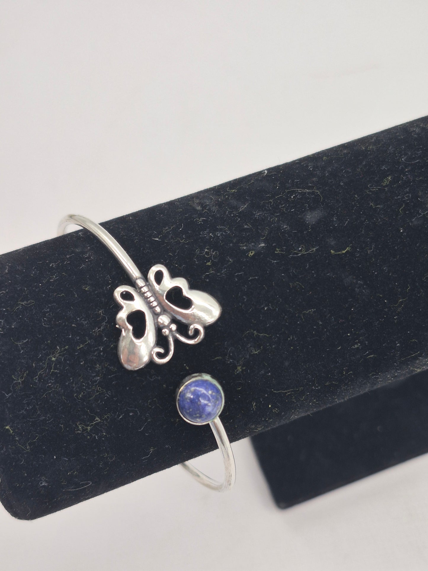 Lapis Lazuli Silver Plated Adjustable Bracelet