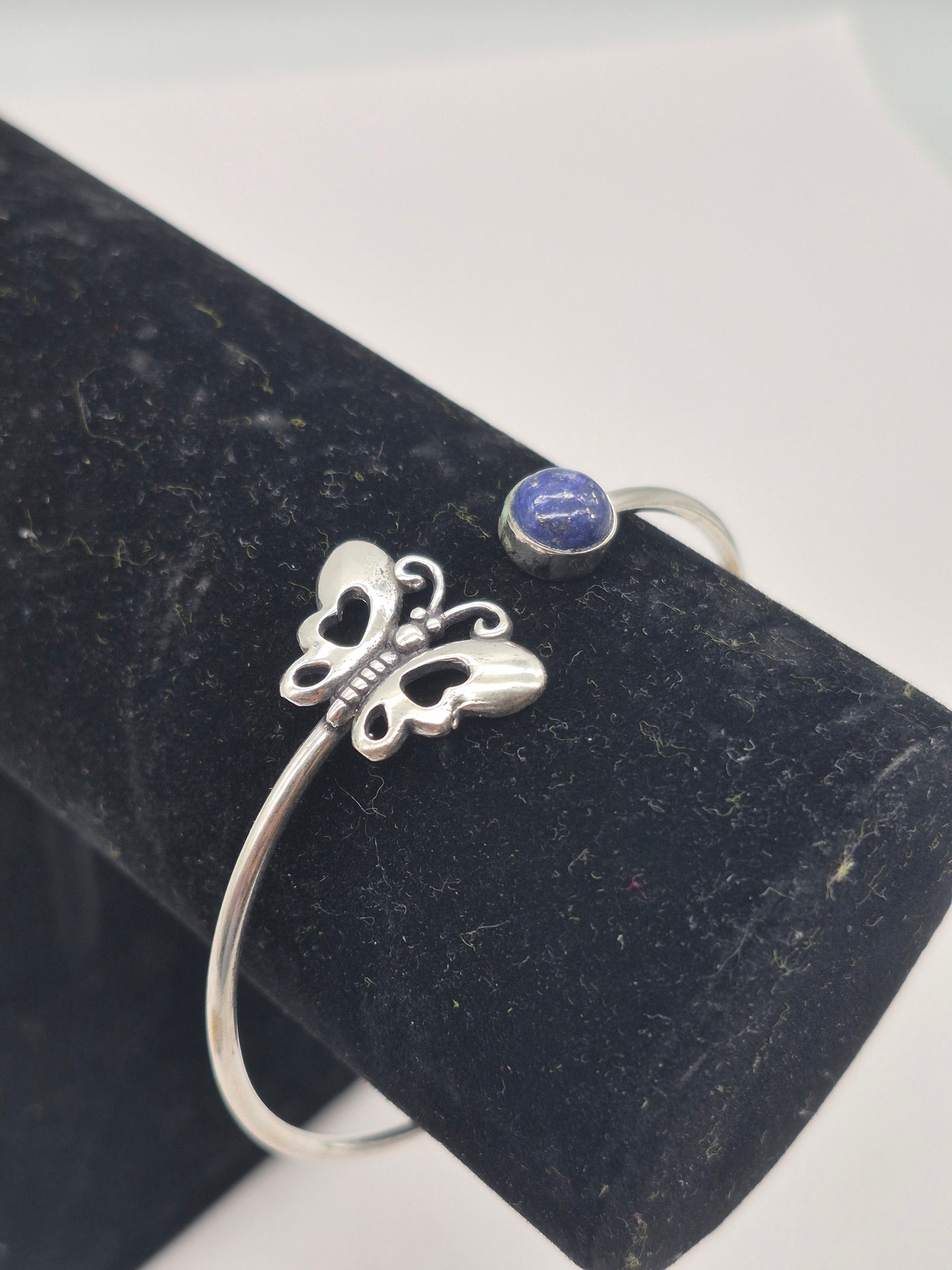 Lapis Lazuli Silver Plated Adjustable Bracelet