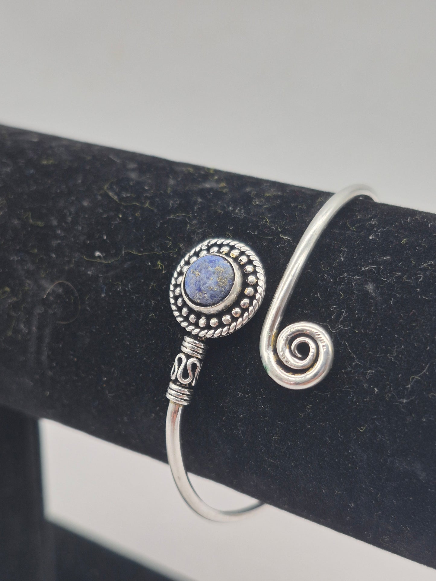 Lapis Lazuli Silver Plated Adjustable Bracelet