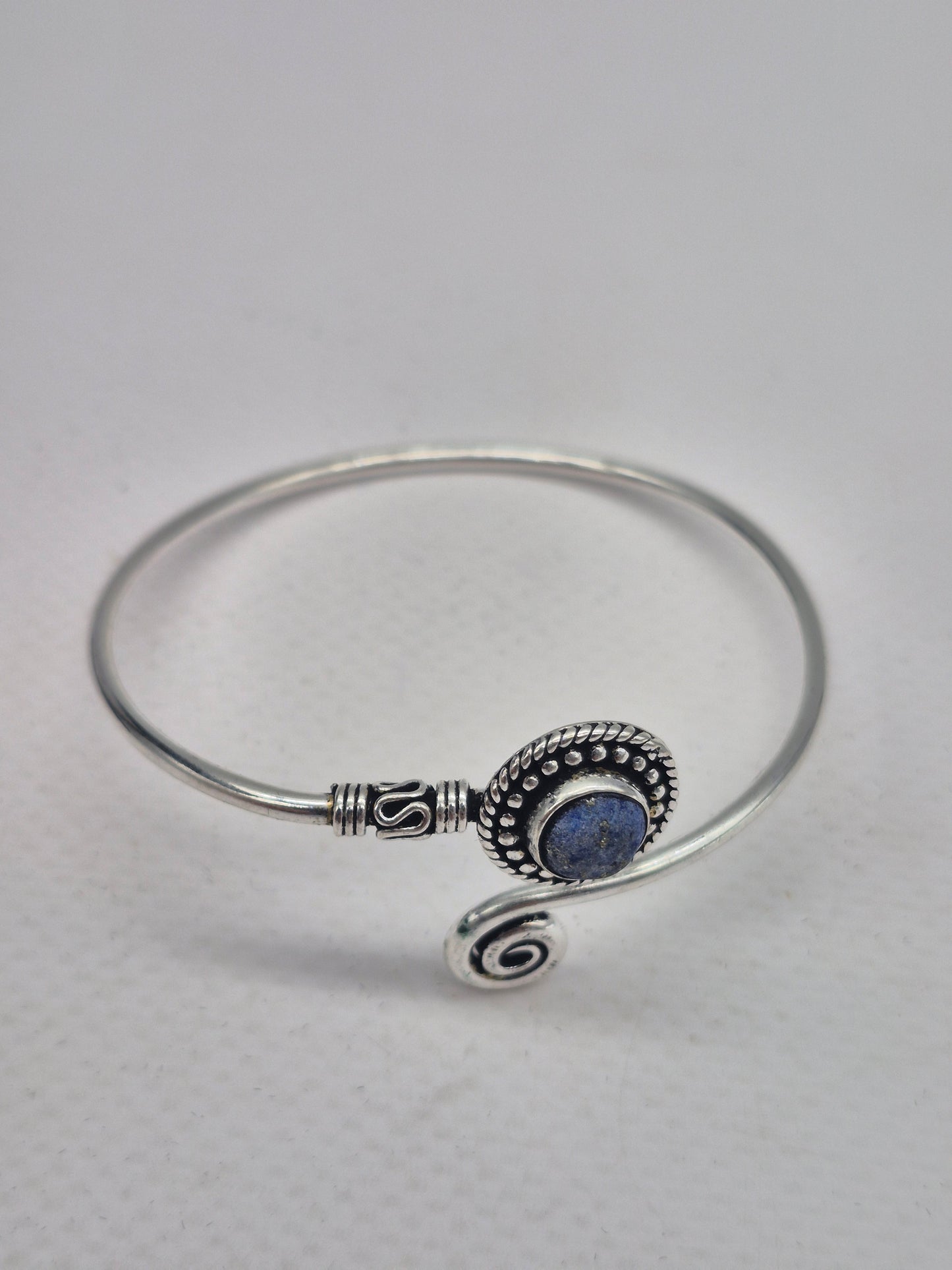 Lapis Lazuli Silver Plated Adjustable Bracelet