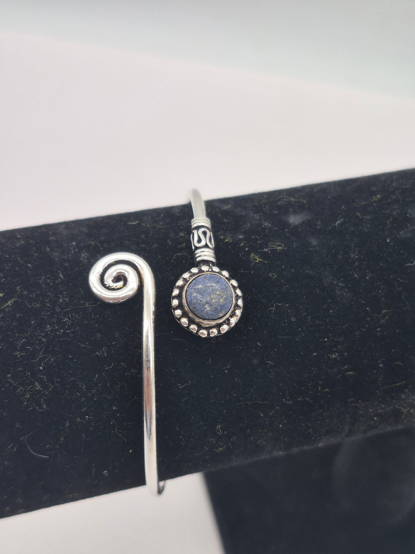 Lapis Lazuli Silver Plated Adjustable Bracelet