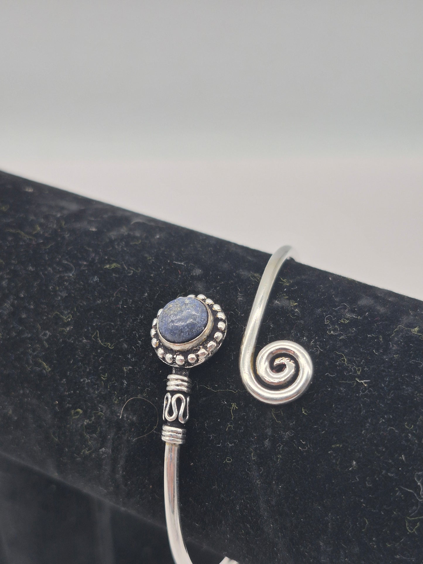 Lapis Lazuli Silver Plated Adjustable Bracelet
