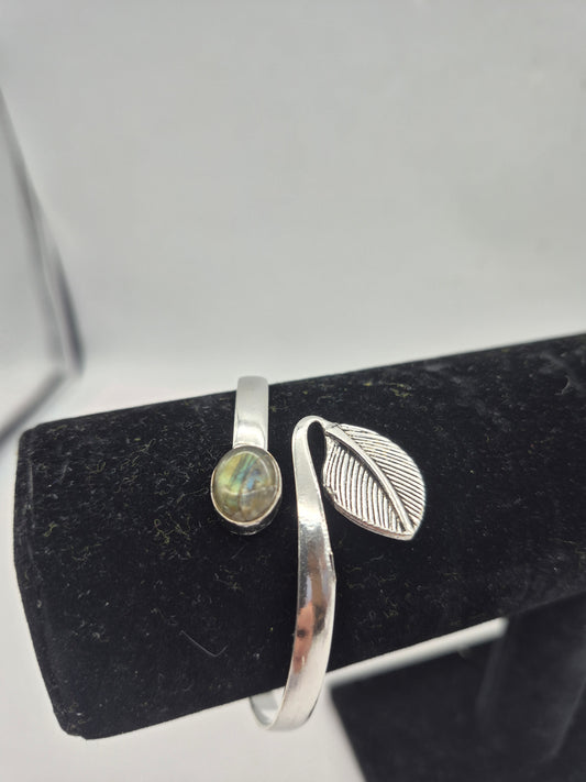 Labradorite Crystal Bracelet Silver Plated