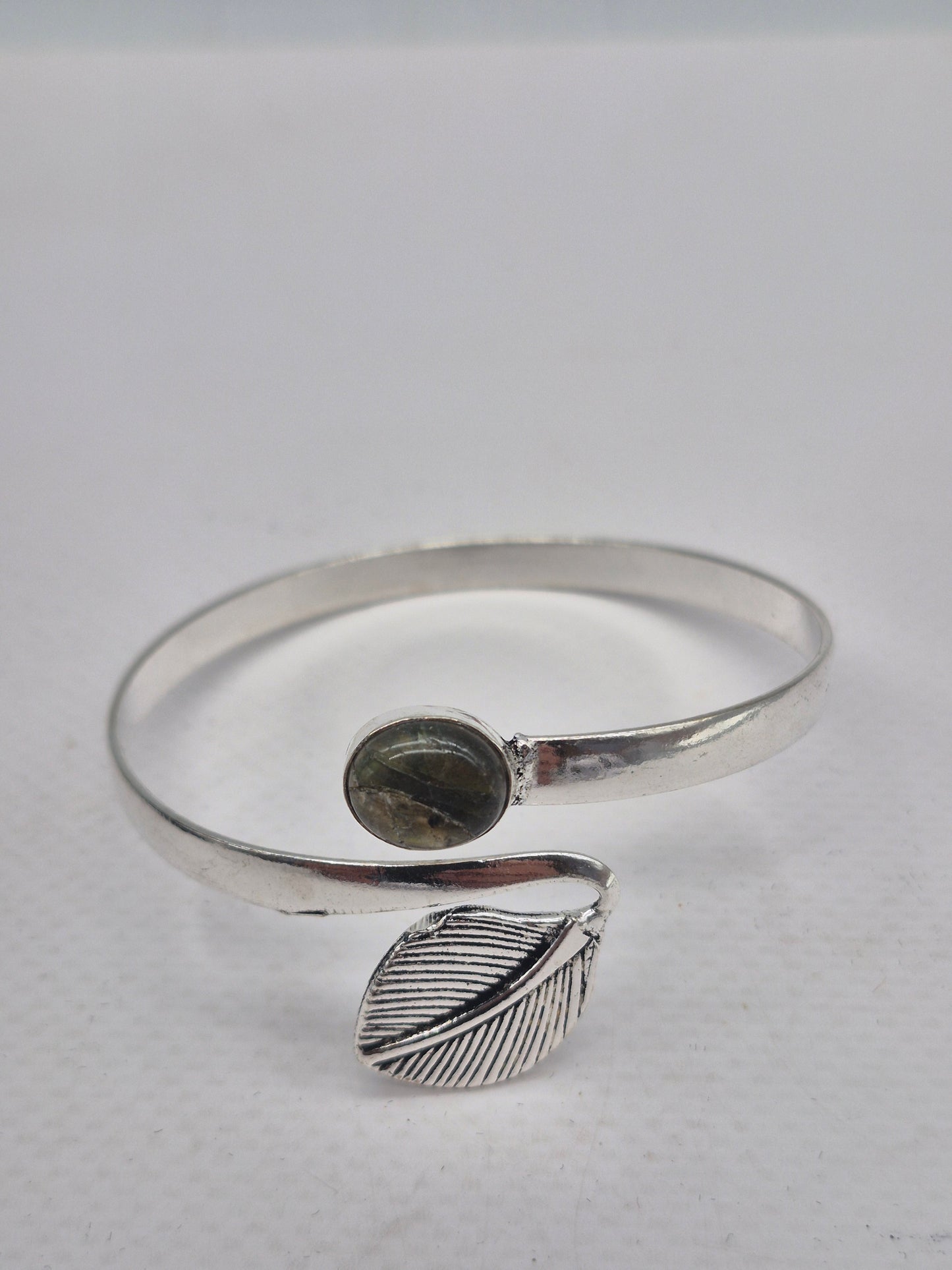 Labradorite Crystal Bracelet Silver Plated