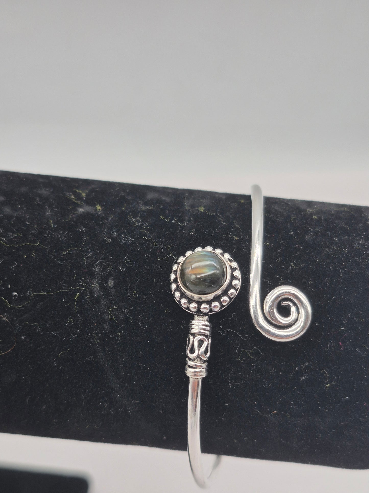 Labradorite Crystal Bracelet Silver Plated