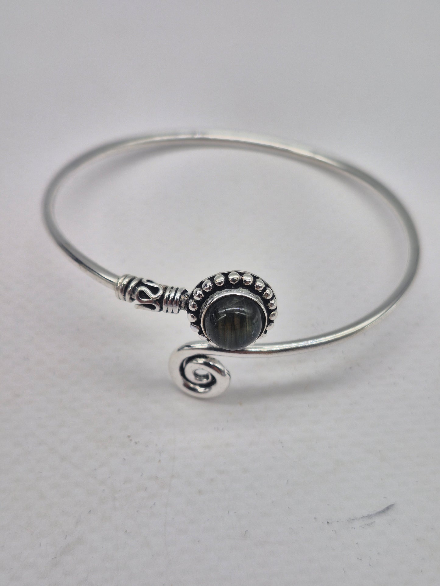 Labradorite Crystal Bracelet Silver Plated