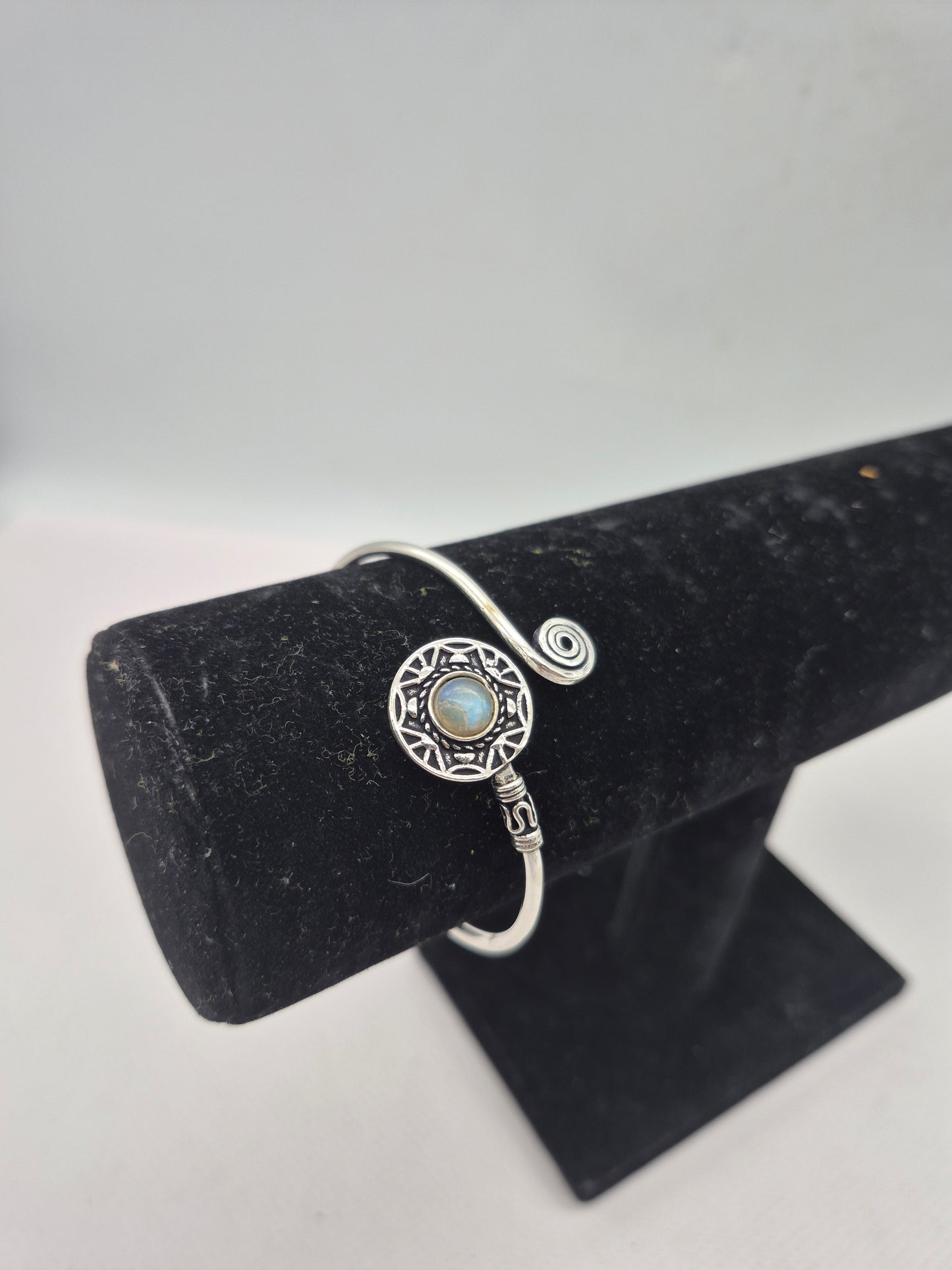 Labradorite Crystal Bracelet Silver Plated