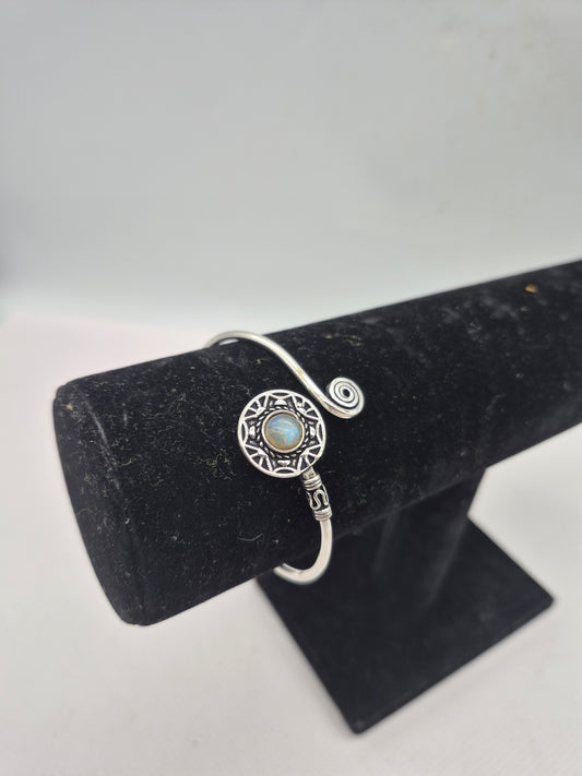 Labradorite Crystal Bracelet Silver Plated