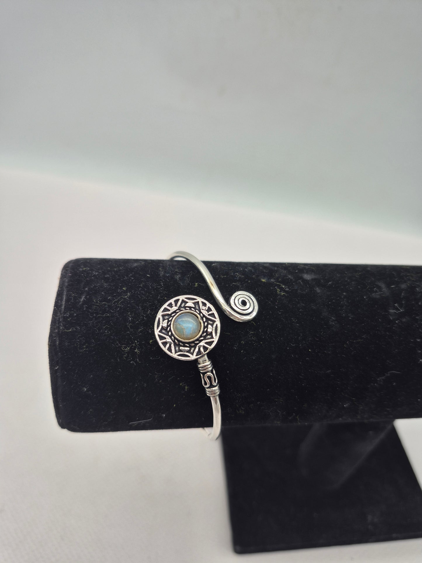 Labradorite Crystal Bracelet Silver Plated
