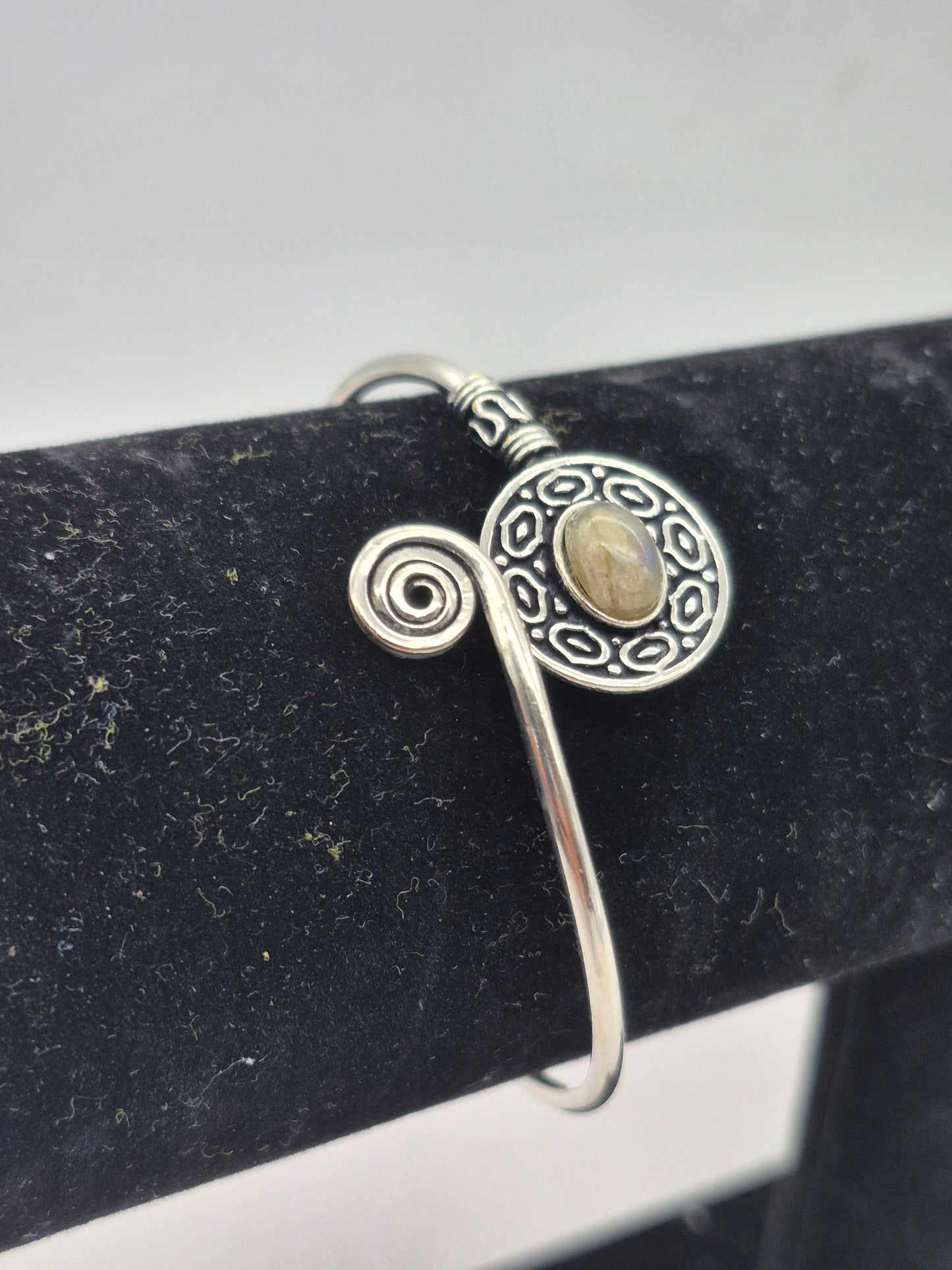 Labradorite Crystal Bracelet Silver Plated