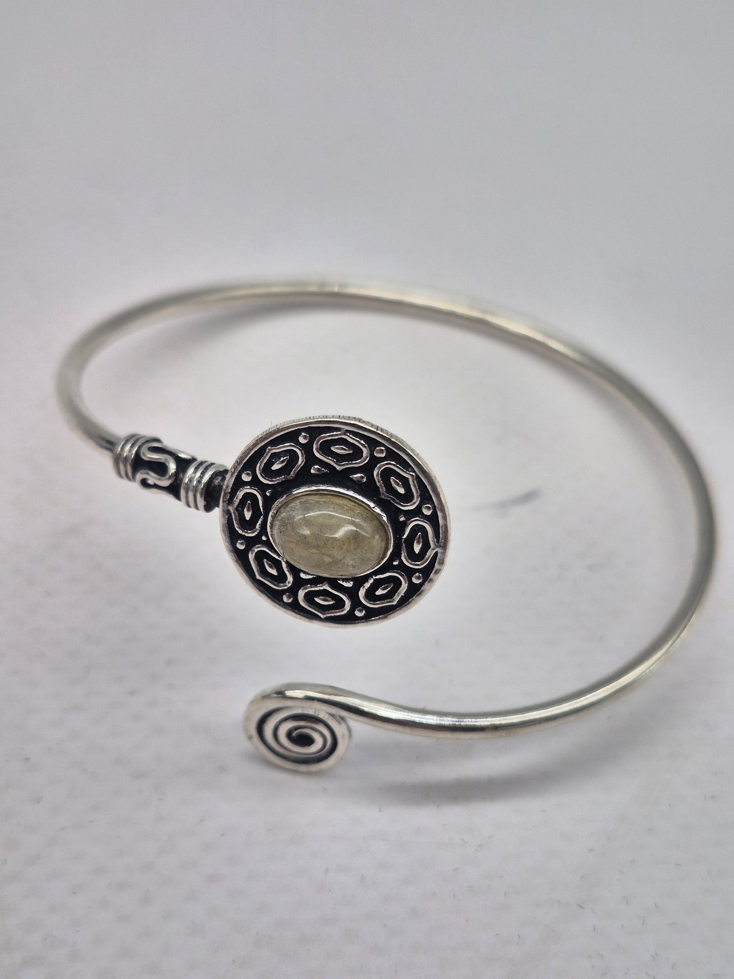 Labradorite Crystal Bracelet Silver Plated