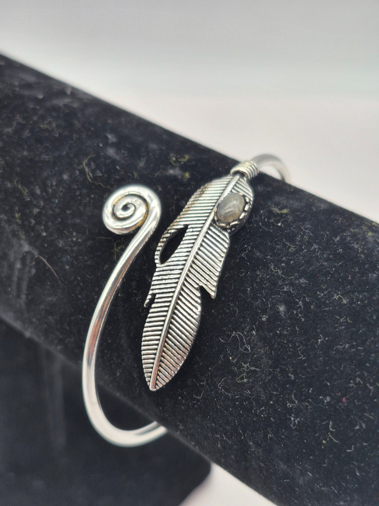 Labradorite Crystal Bracelet Silver Plated