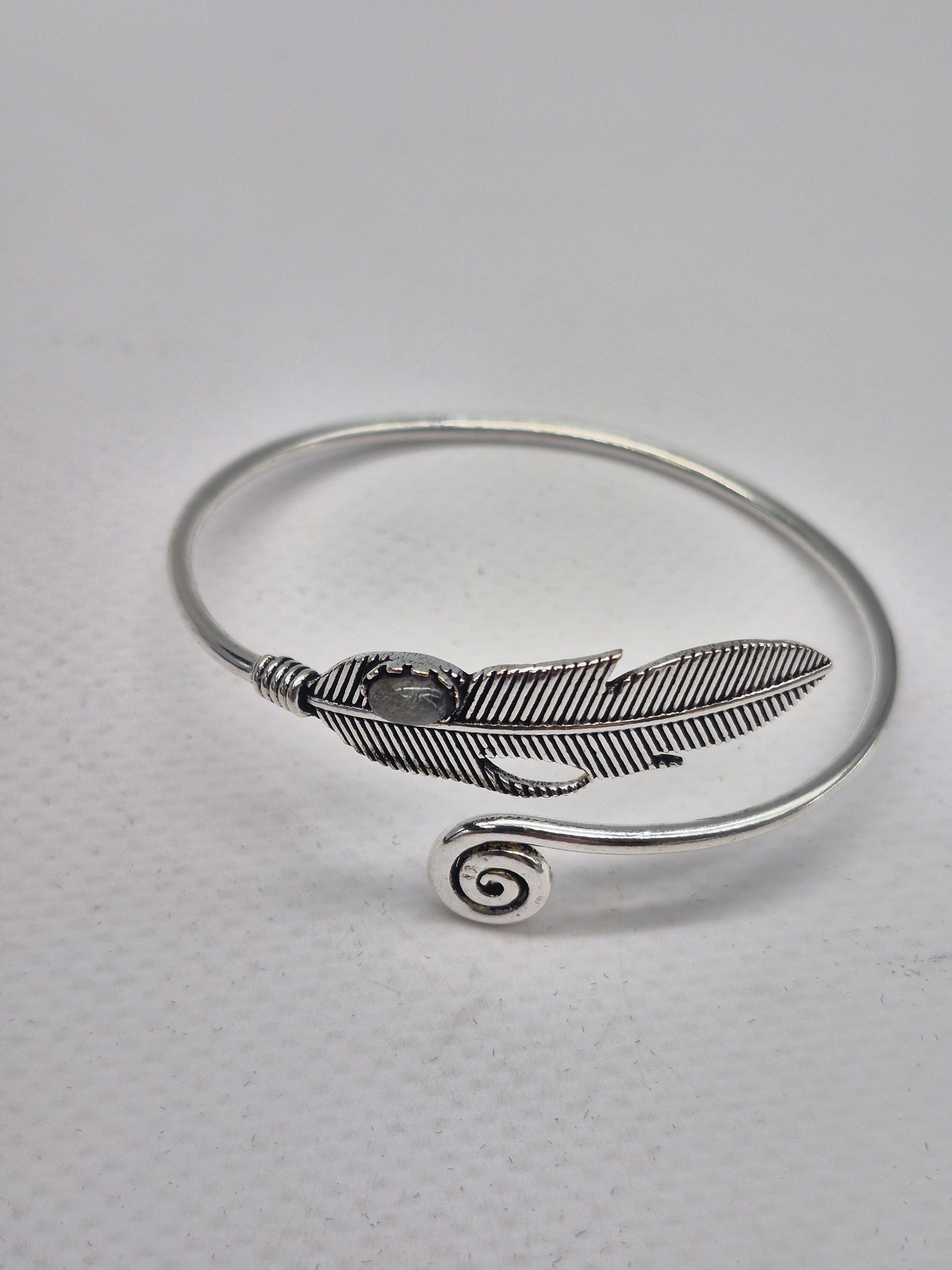 Labradorite Crystal Bracelet Silver Plated