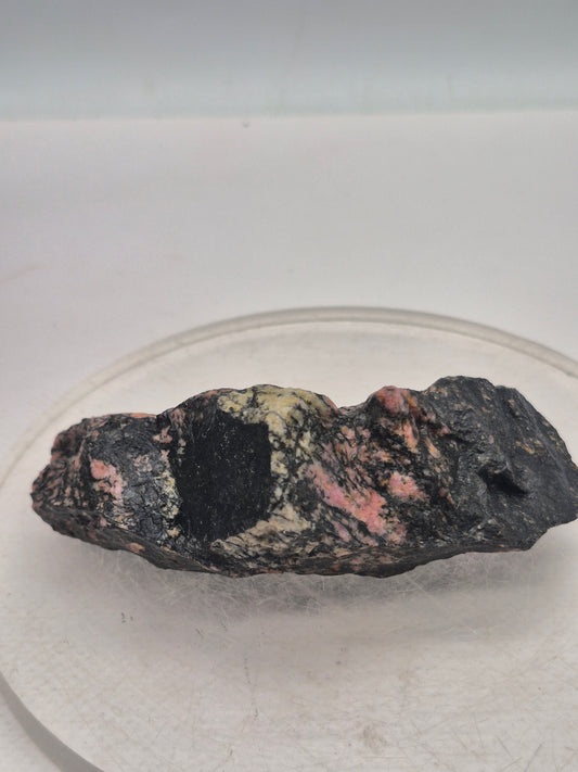 Raw Rhodonite Crystal Specimen - Raw Pink Stone for Emotional Balance