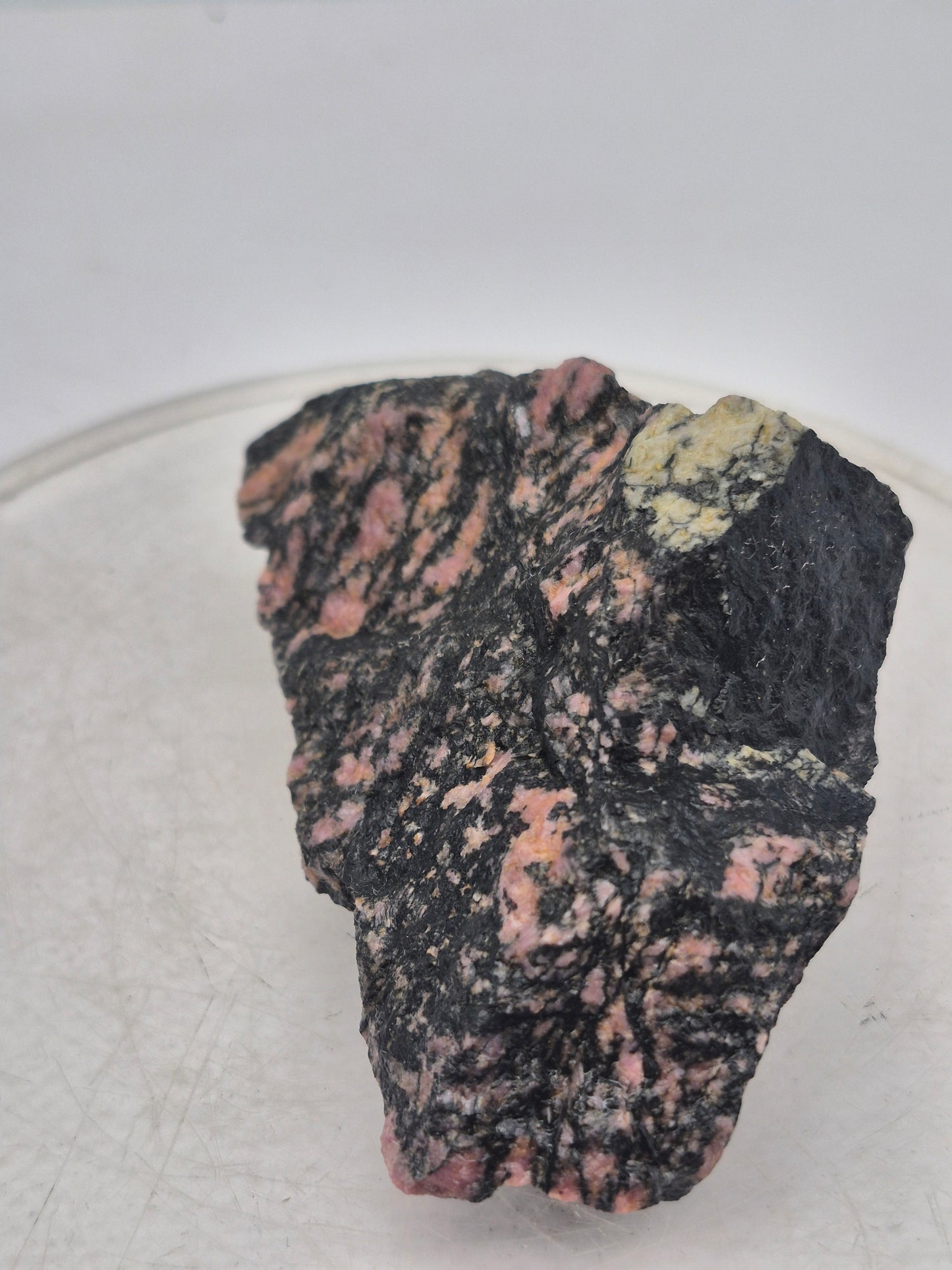 Raw Rhodonite Crystal Specimen - Raw Pink Stone for Emotional Balance