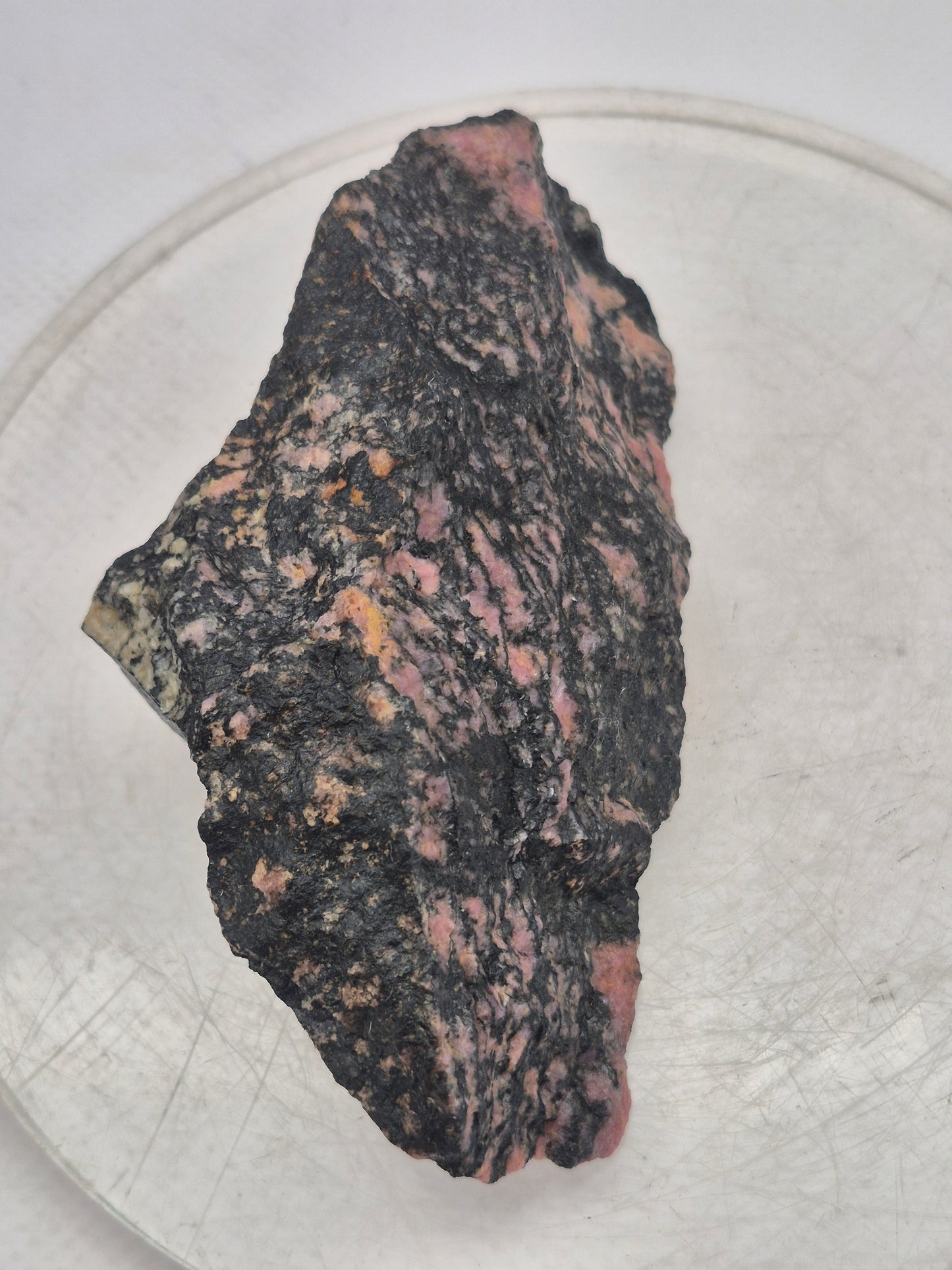 Raw Rhodonite Crystal Specimen - Raw Pink Stone for Emotional Balance