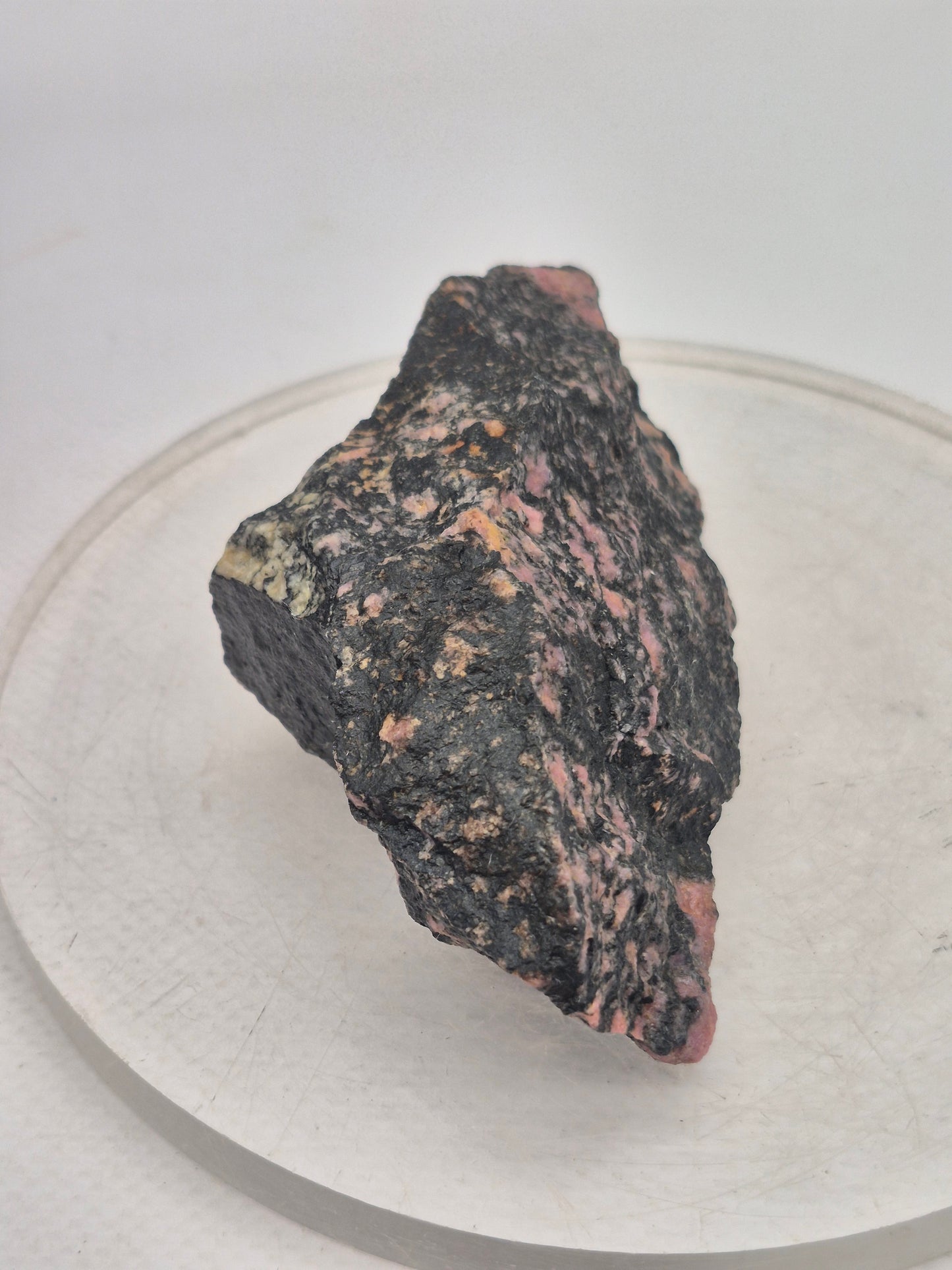 Raw Rhodonite Crystal Specimen - Raw Pink Stone for Emotional Balance