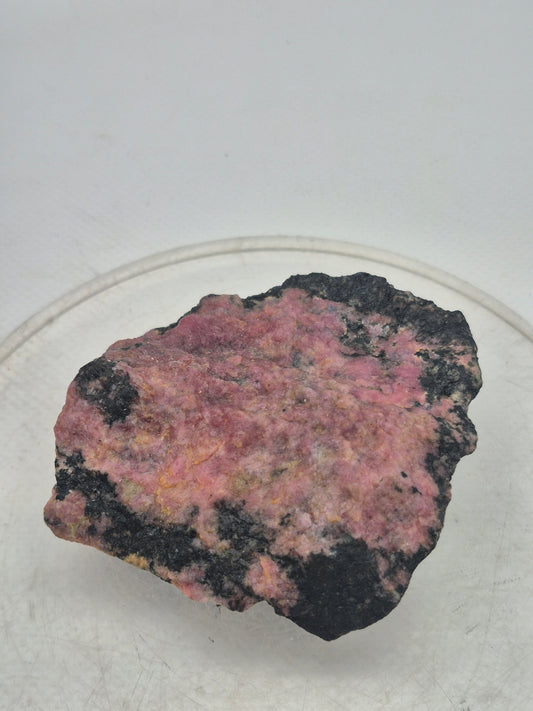 Raw Rhodonite Crystal Specimen - Raw Pink Stone for Emotional Balance