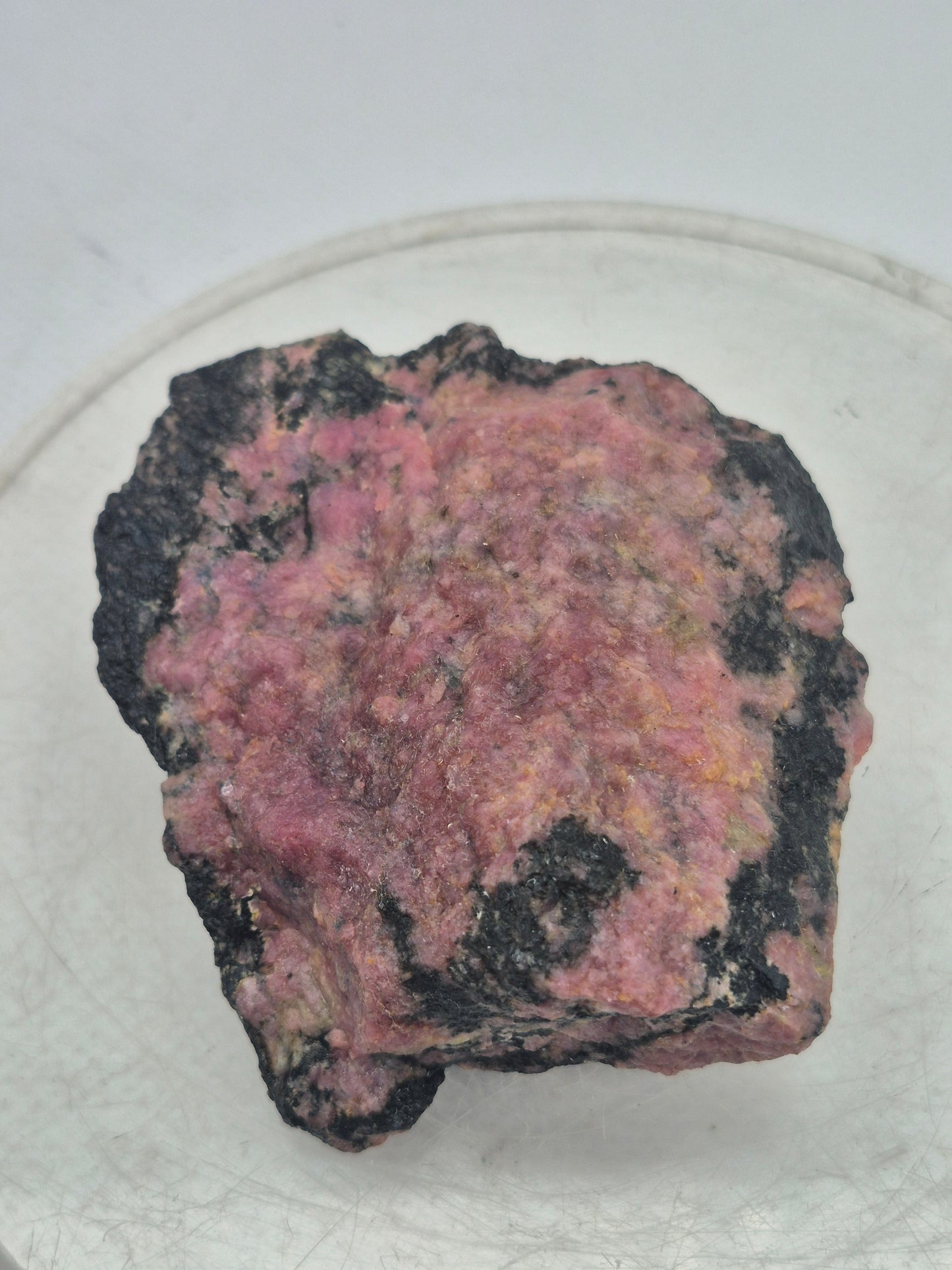 Raw Rhodonite Crystal Specimen - Raw Pink Stone for Emotional Balance