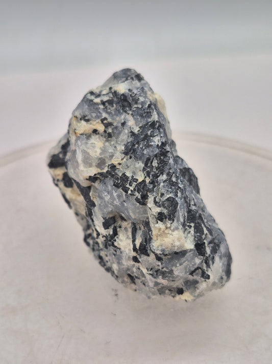 Raw Quartz with Black Tourmaline | Protection & Cleansing Crystal