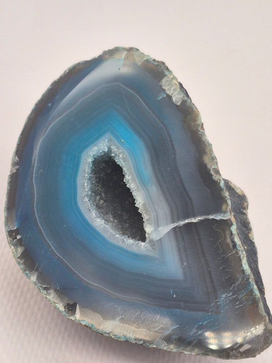 Turquoise Geody Agate with Crystal Quartz Cave