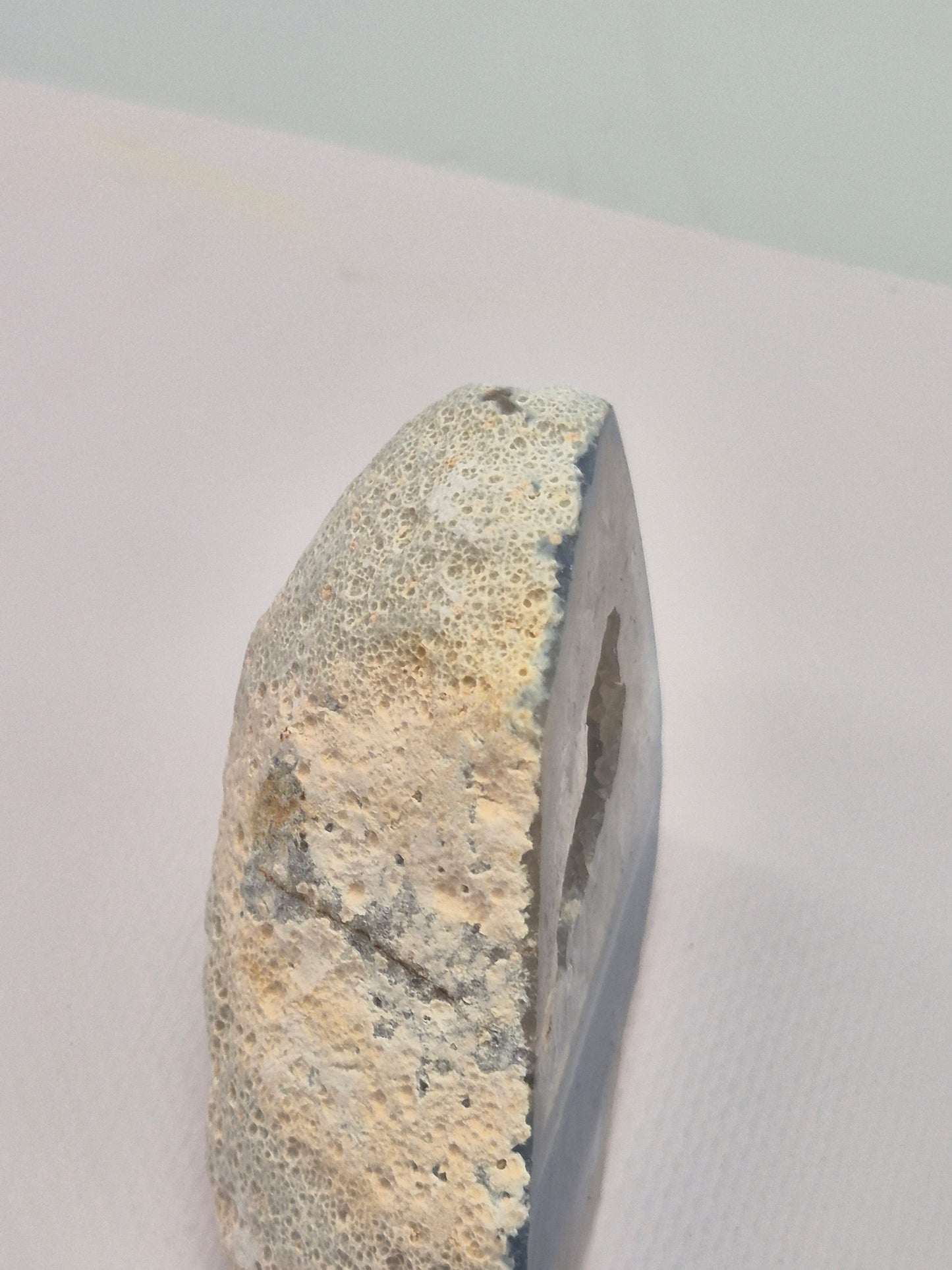 Blue Geody Agate with Crystal Quartz Cave