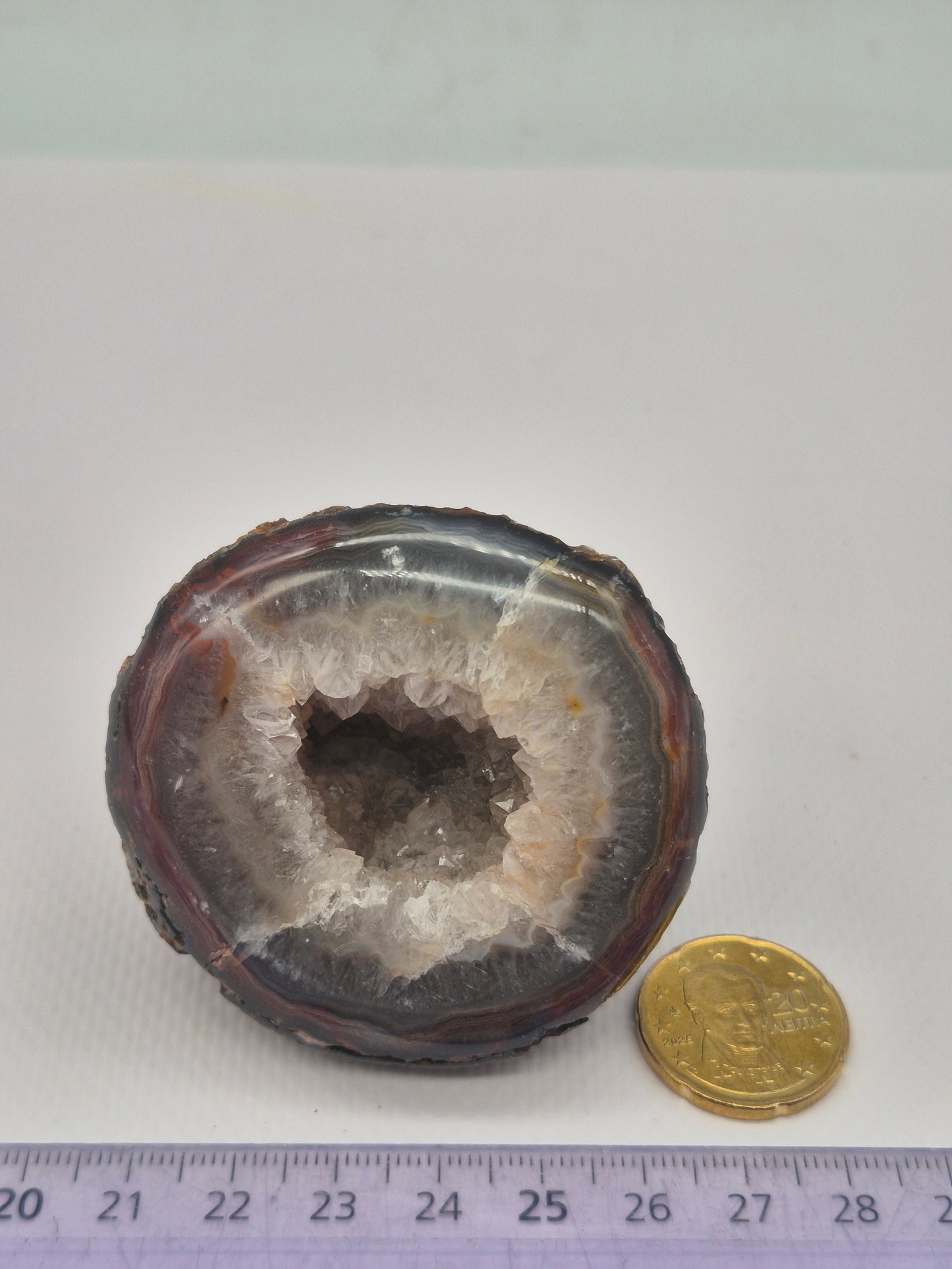 Brown Geody Agate with Crystal Quartz Cave