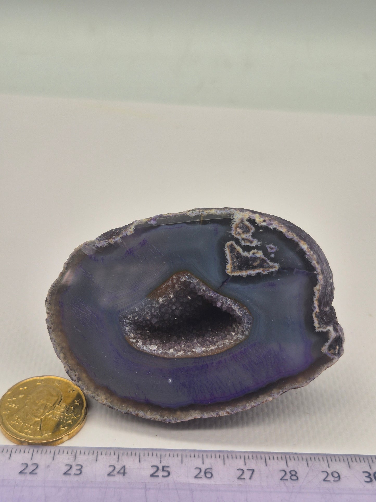 Purple Geody Agate with Crystal Quartz Cave