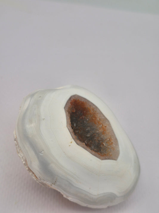 White Geody Agate with Cave - Healing and Protection Mineral Stone