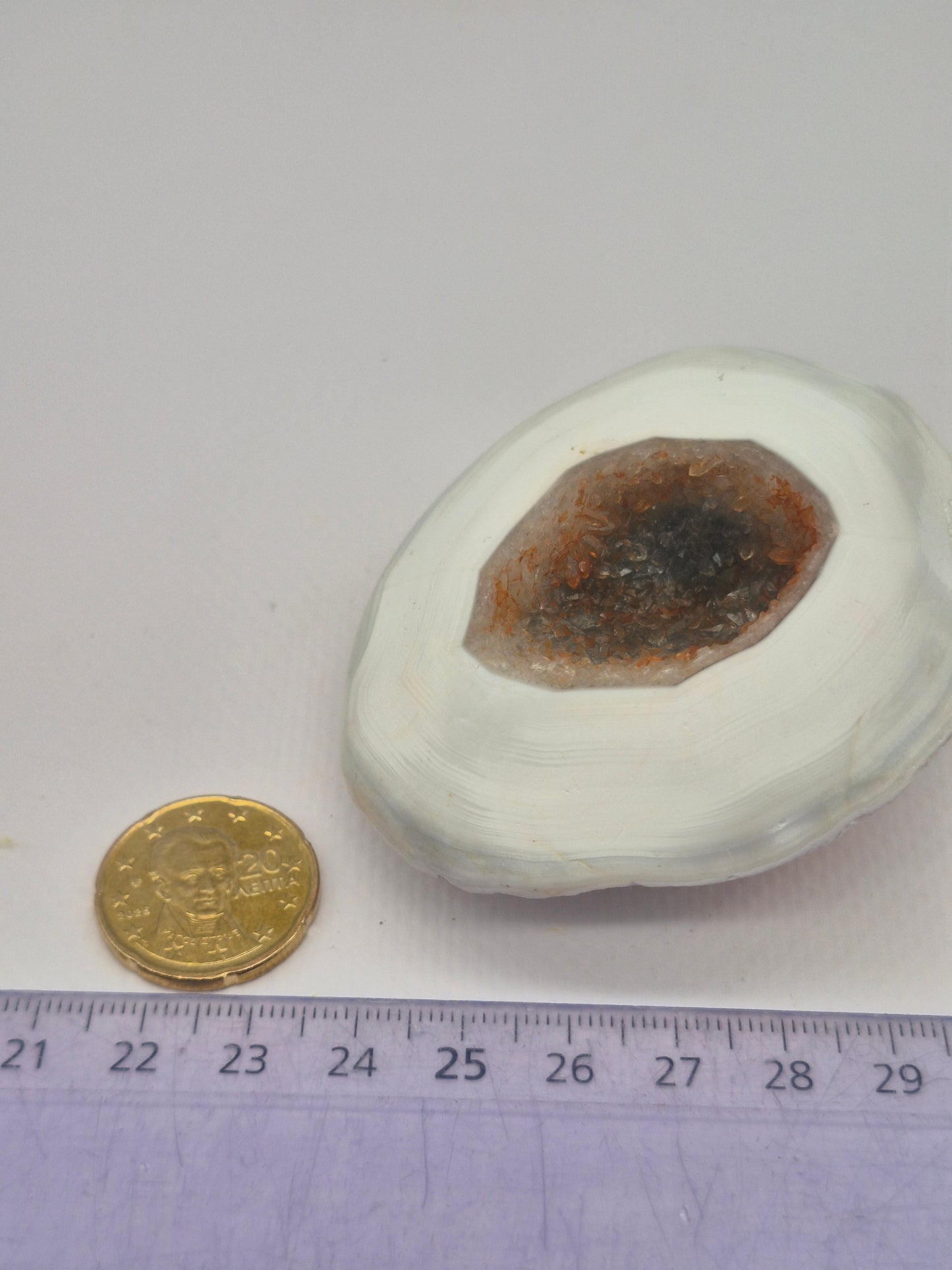 White Geody Agate with Cave - Healing and Protection Mineral Stone