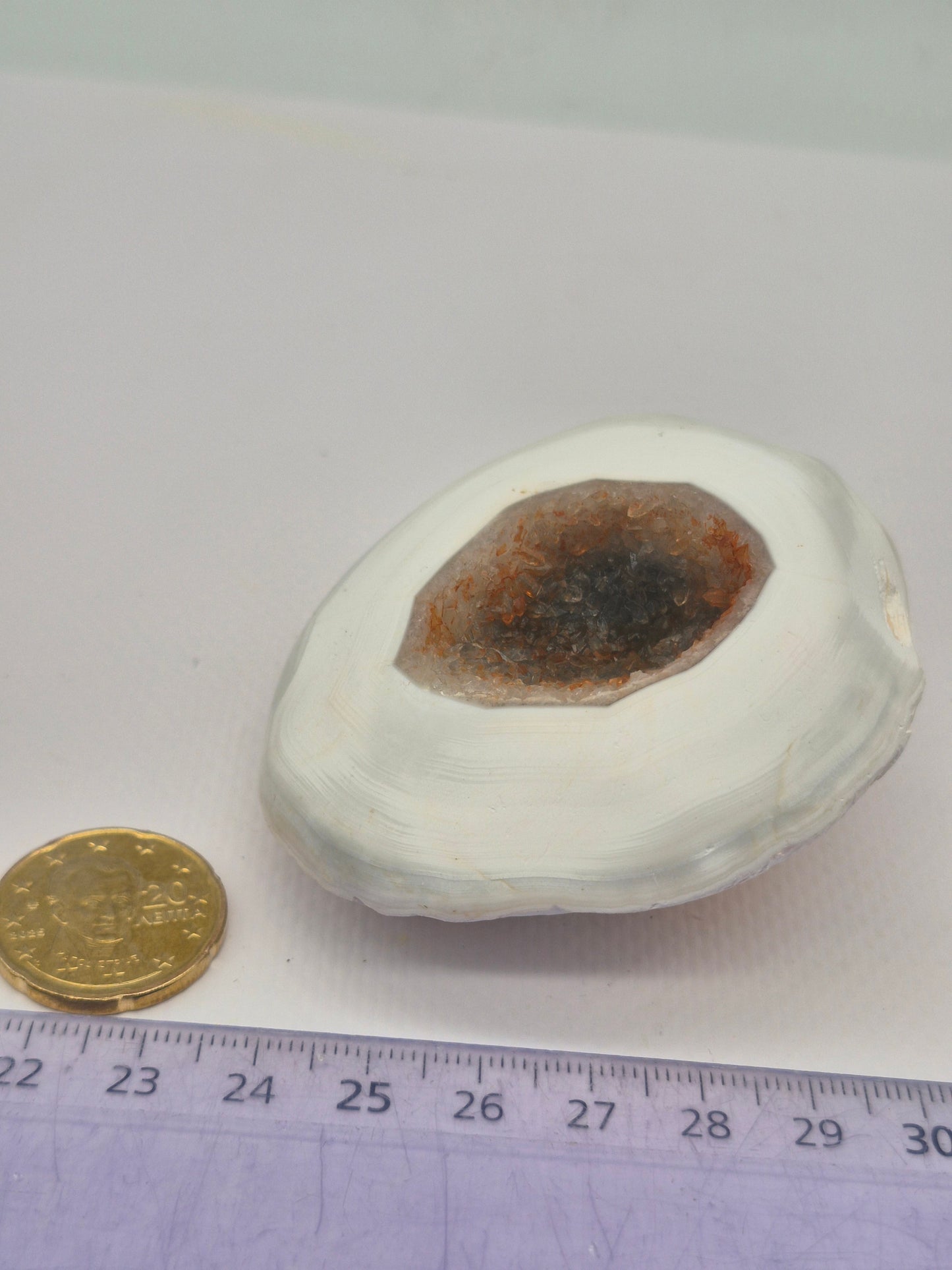 White Geody Agate with Cave - Healing and Protection Mineral Stone