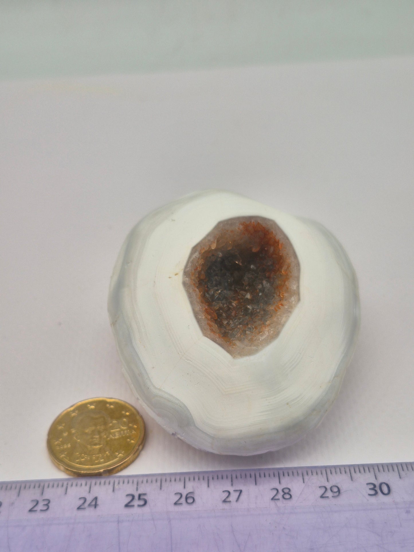 White Geody Agate with Cave - Healing and Protection Mineral Stone