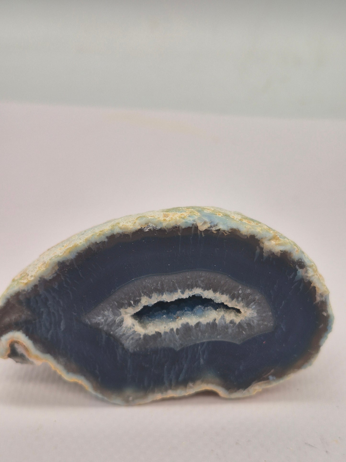 Blue Geody Agate with Cave - Healing and Protection Mineral Stone