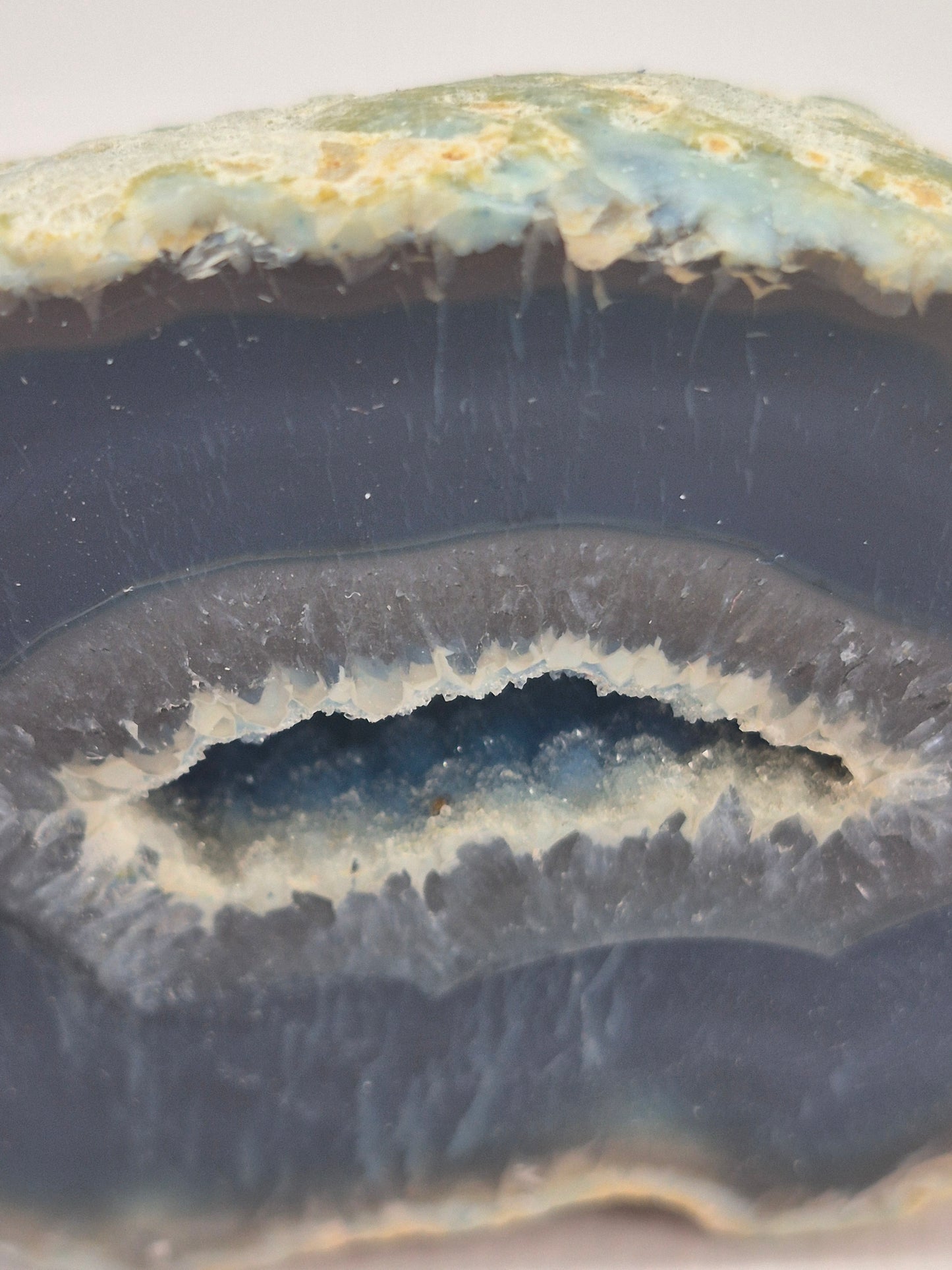 Blue Geody Agate with Cave - Healing and Protection Mineral Stone