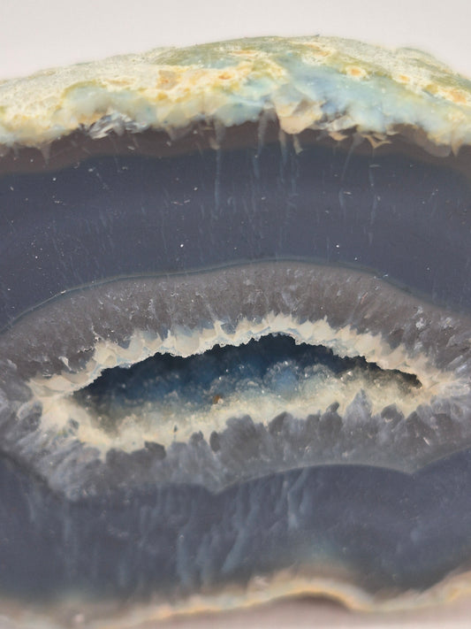 Blue Geody Agate with Cave - Healing and Protection Mineral Stone