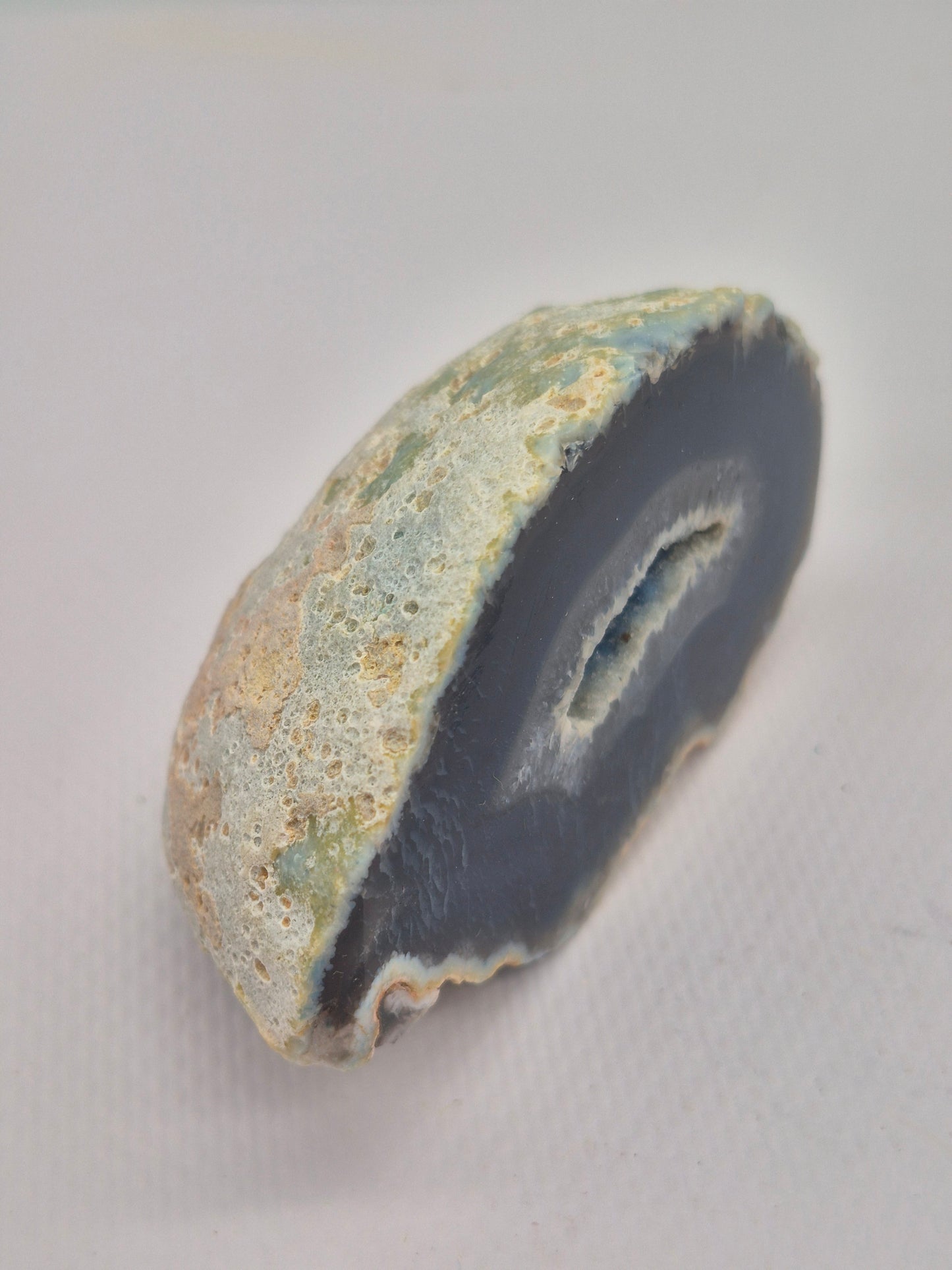 Blue Geody Agate with Cave - Healing and Protection Mineral Stone