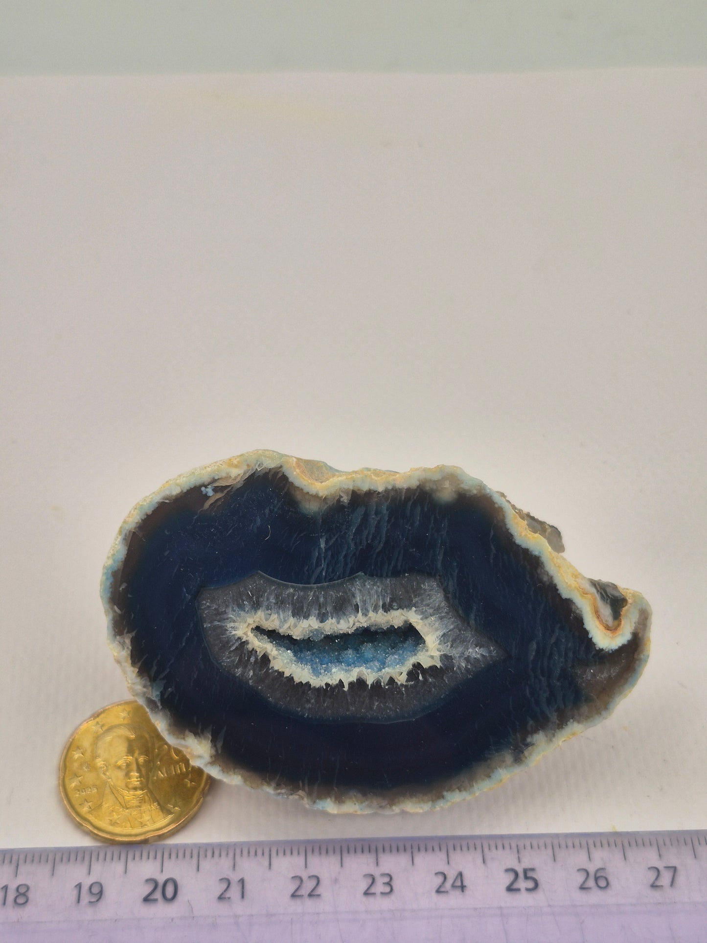 Blue Geody Agate with Cave - Healing and Protection Mineral Stone