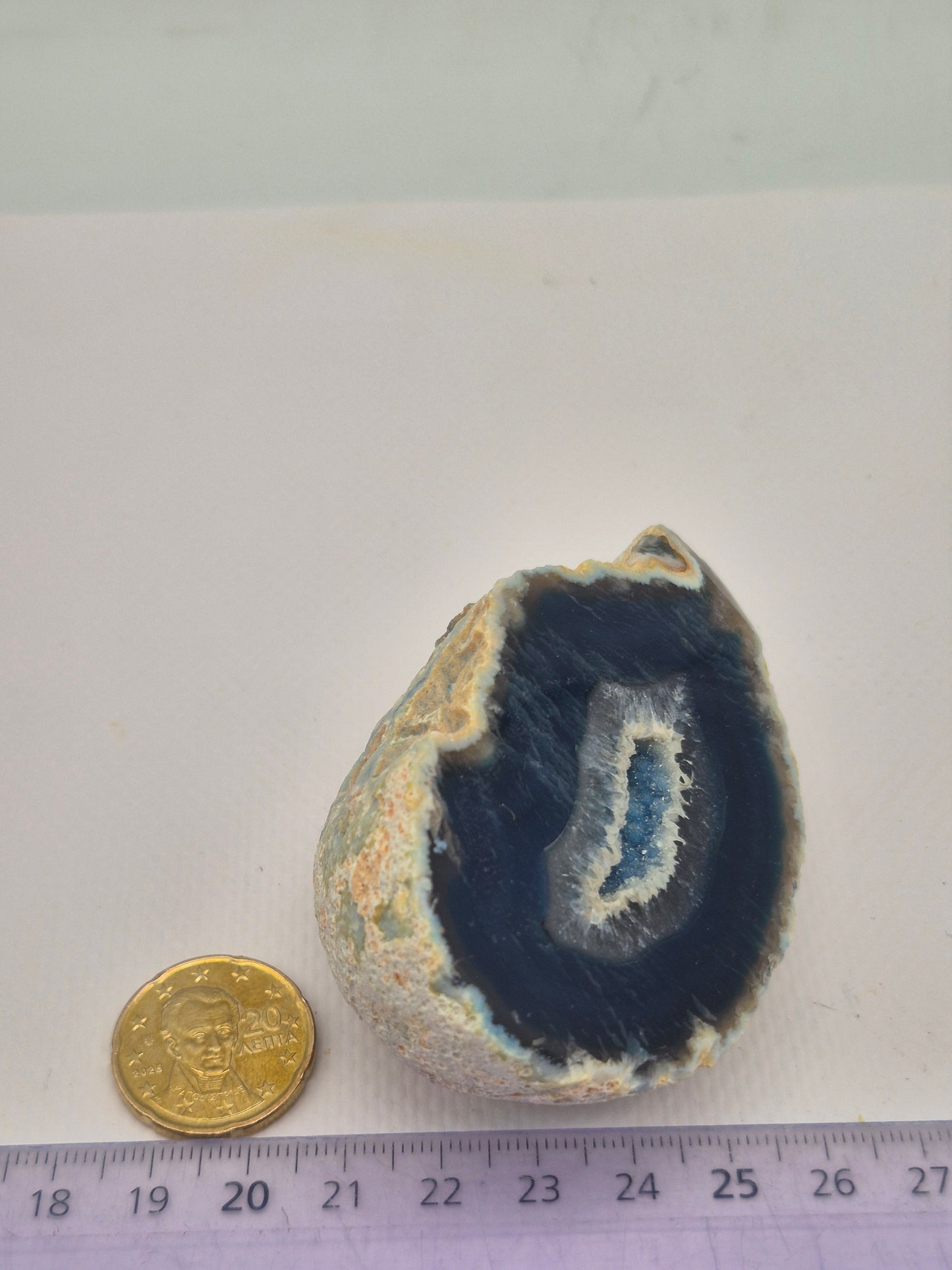 Blue Geody Agate with Cave - Healing and Protection Mineral Stone