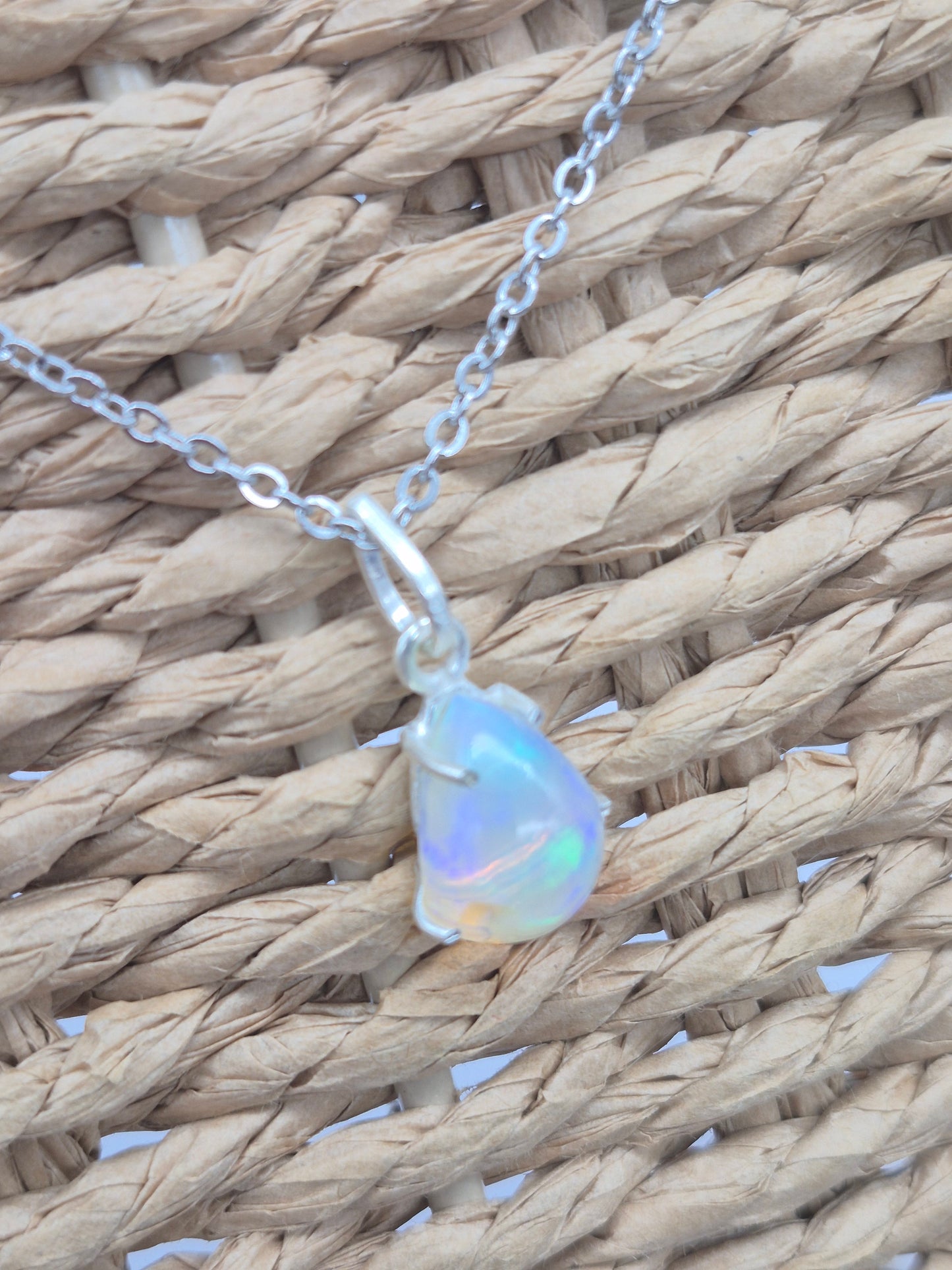 Opal Sterling Silver Necklace