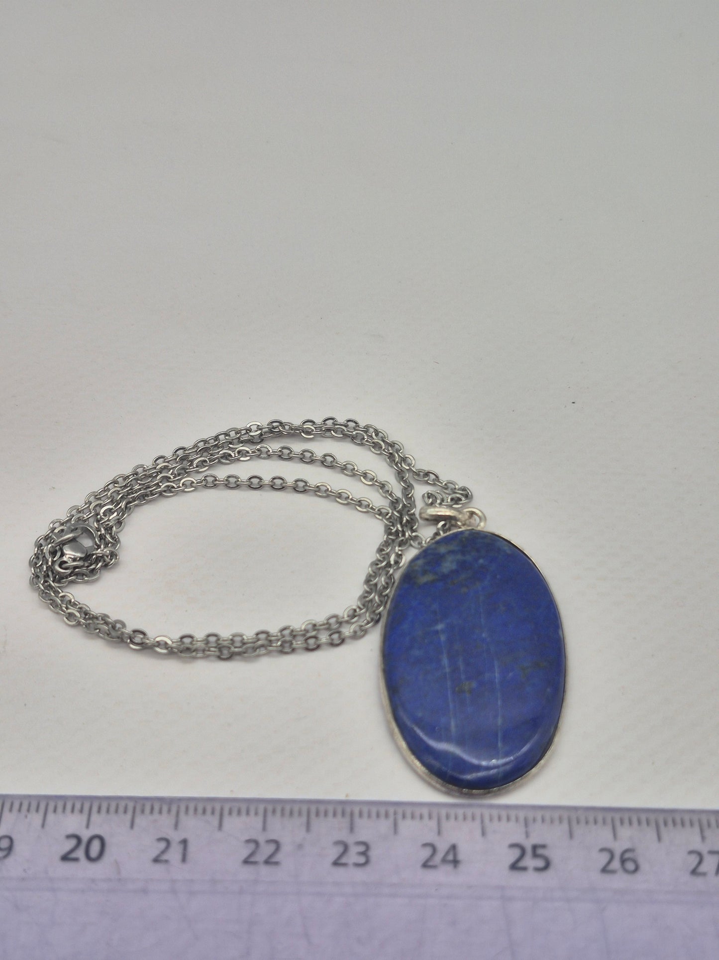 Lapis Lazuli Crystal Necklace Silver 925