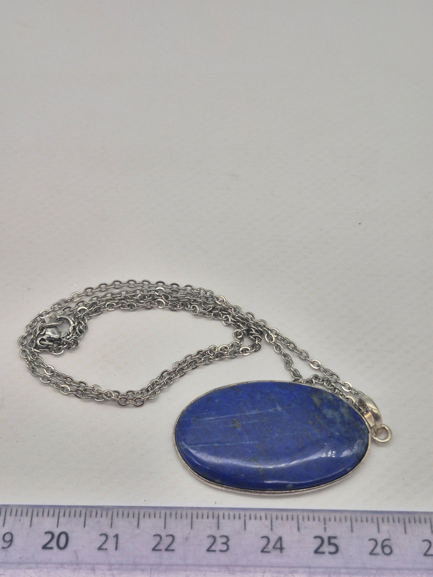Lapis Lazuli Crystal Necklace Silver 925