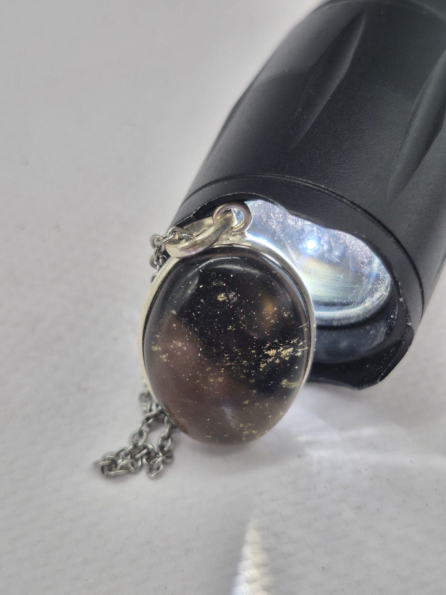 Smoked Quartz  Silver 925 Oval Pendant Oval Cabochon Crystal