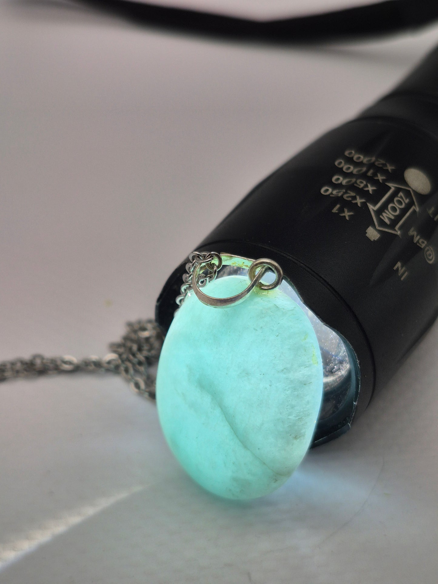 Amazonite Crystal Necklace: Minimalist Gemstone Chain pendant