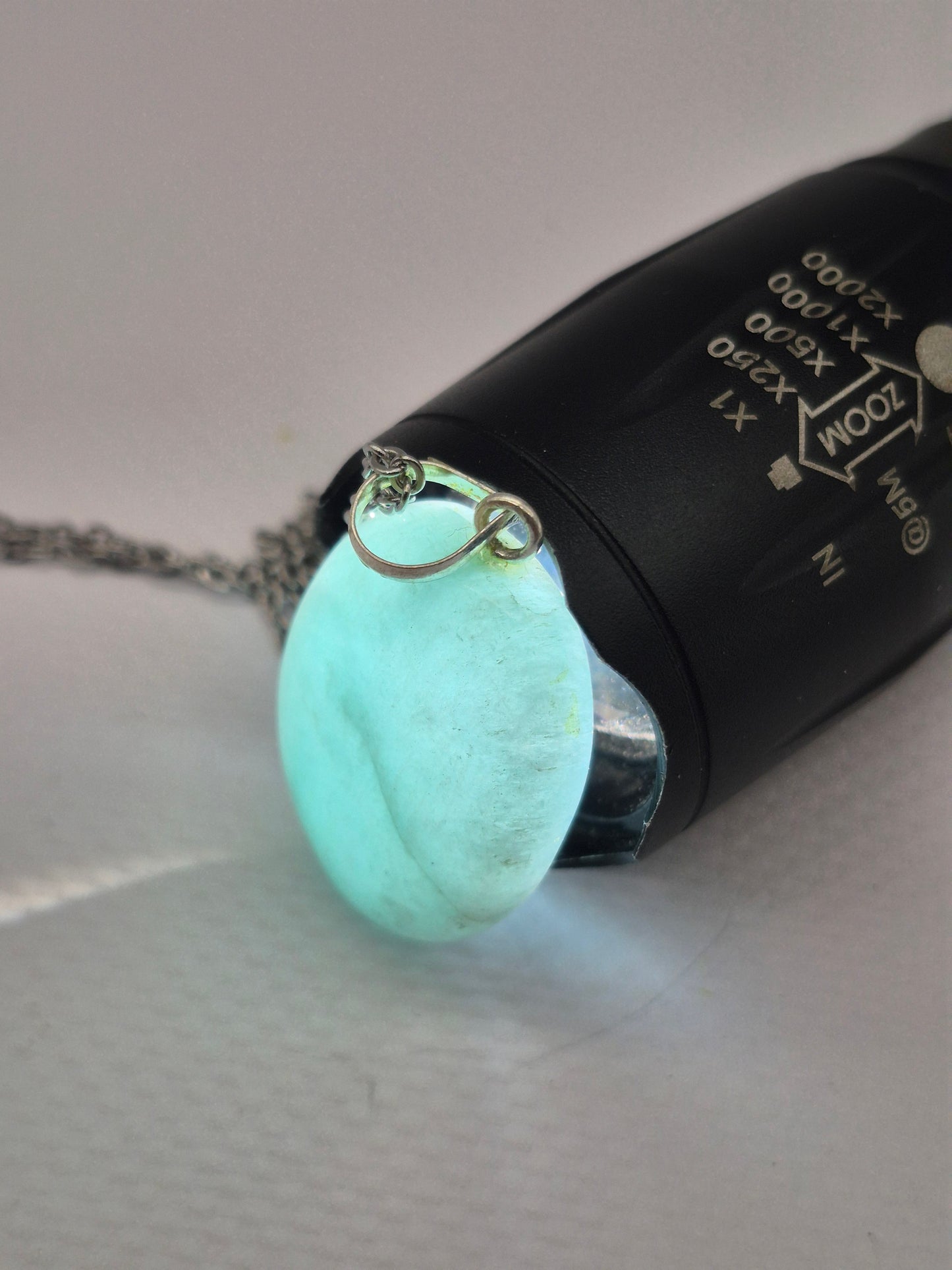 Amazonite Crystal Necklace: Minimalist Gemstone Chain pendant