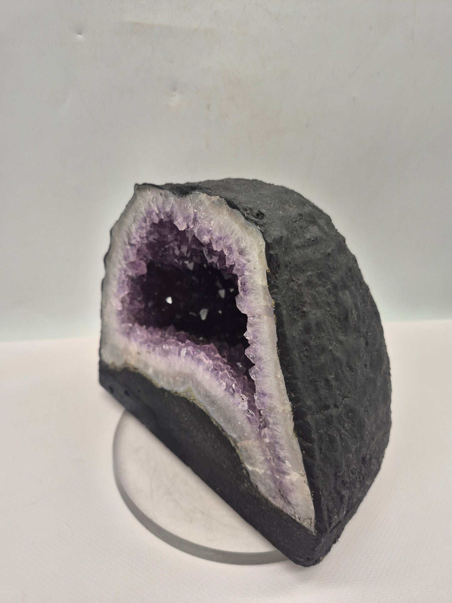 Amethyst with Calcite Natural Rough Crystal, Amethyst Cluster , Collection Rough Mineral